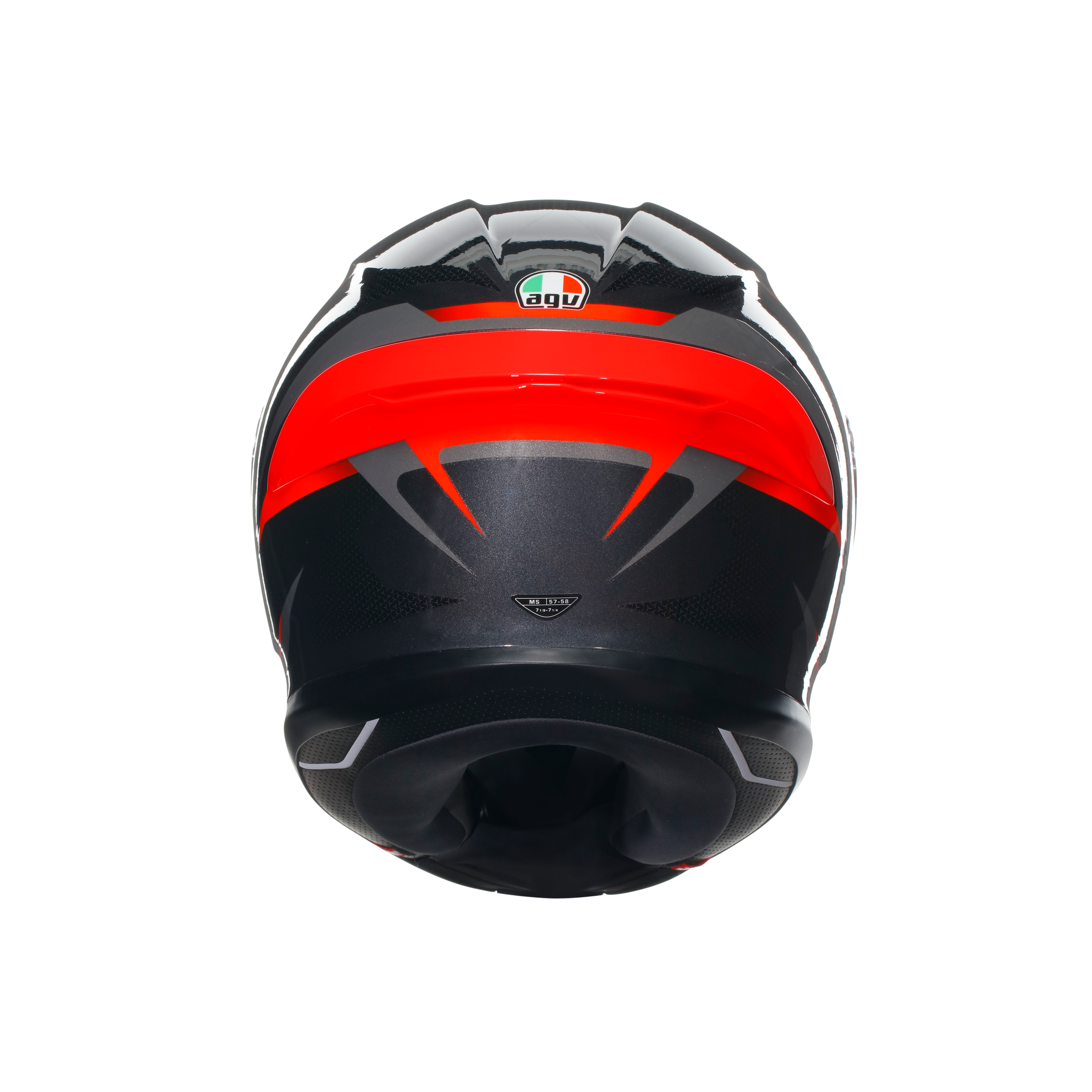 K6 S SLASHCUT BLACK/GREY/RED - MOTORBIKE FULL FACE HELMET DOT (E2206) -  - 3