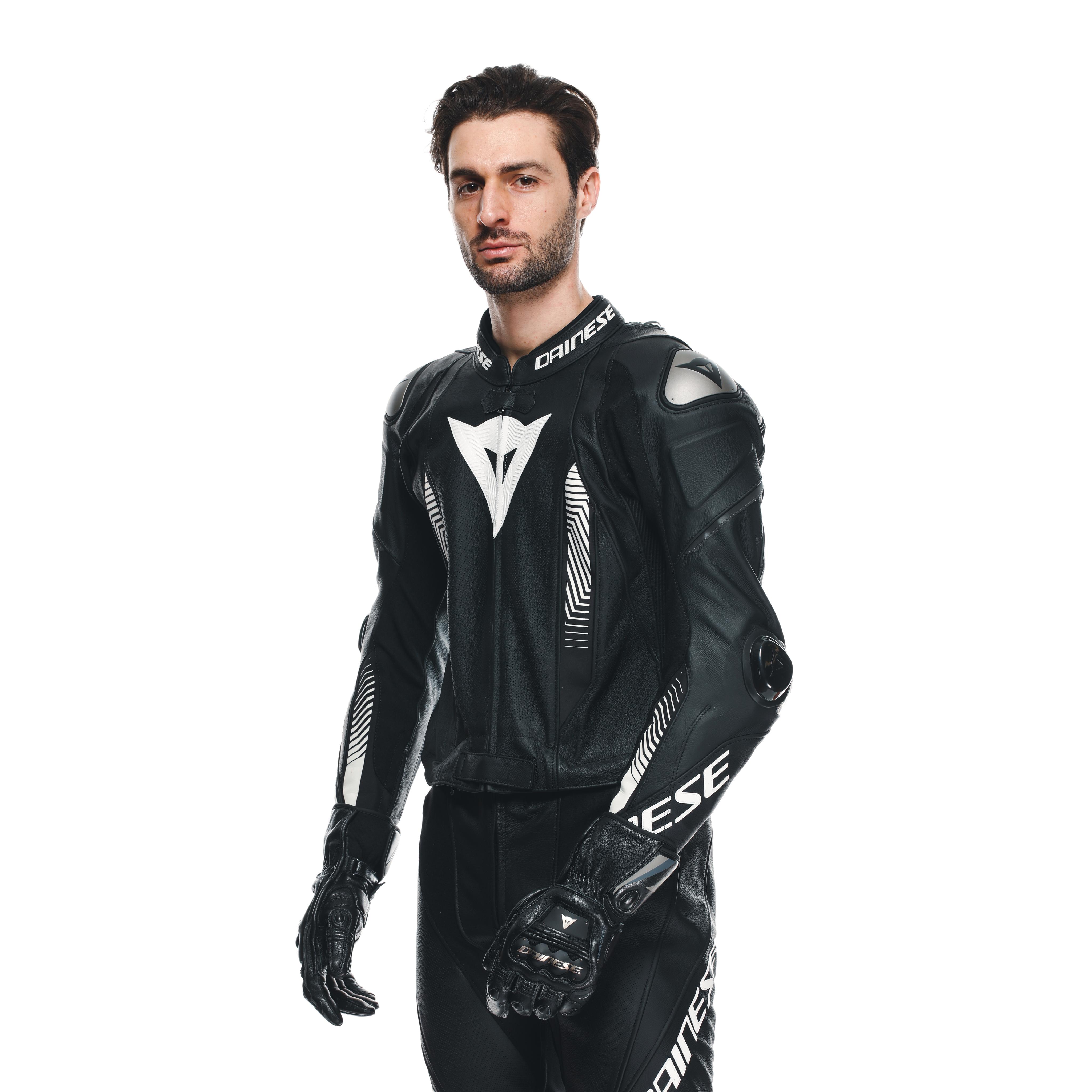 LAGUNA SECA 5 - TUTA MOTO DIVISIBILE IN PELLE PERFORATA UOMO - BLACK/BLACK/WHITE - 8