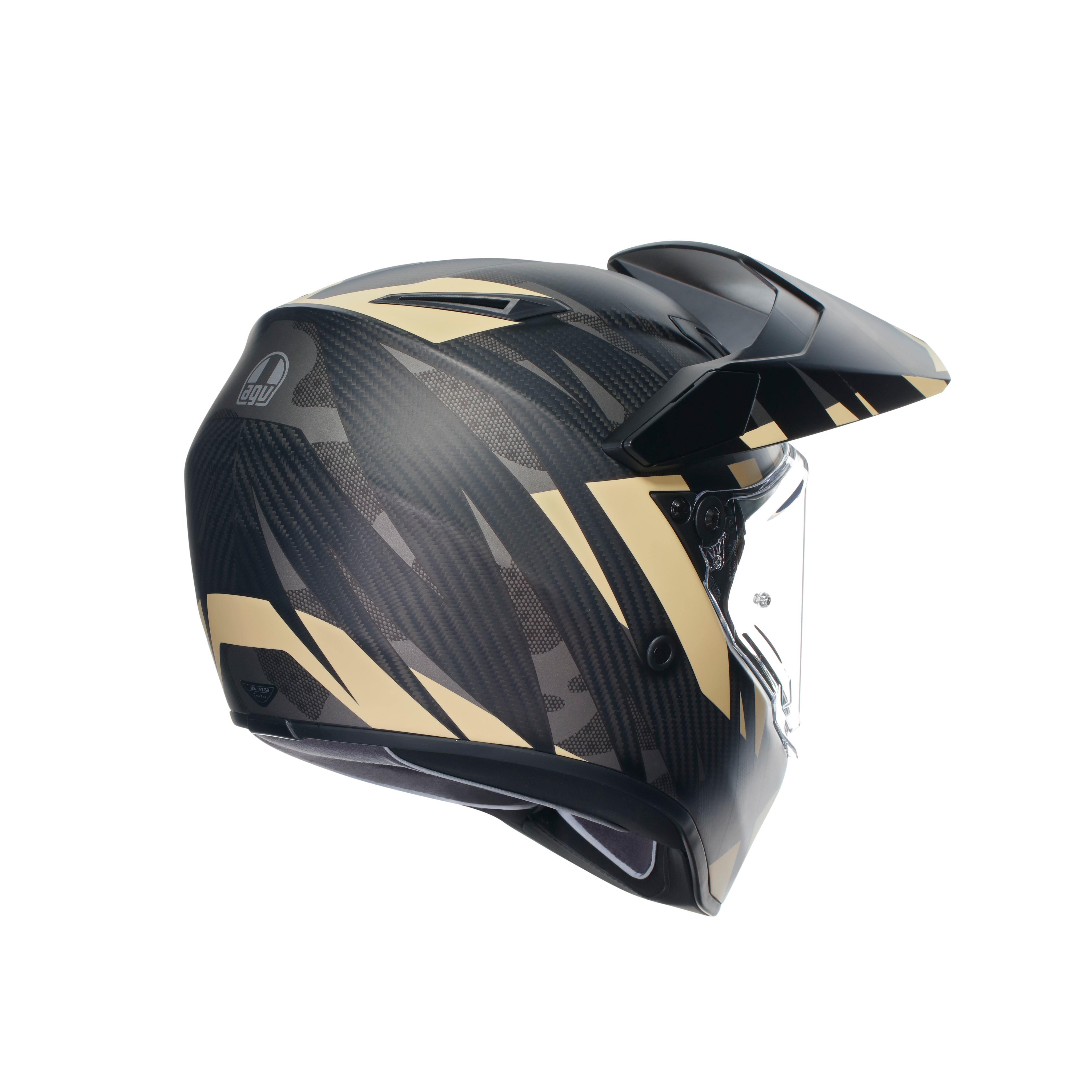 AX9 STEPPA MATT CARBON/GREY/SAND - CASQUE MOTO INT&Eacute;GRAL E2206 -  - 4