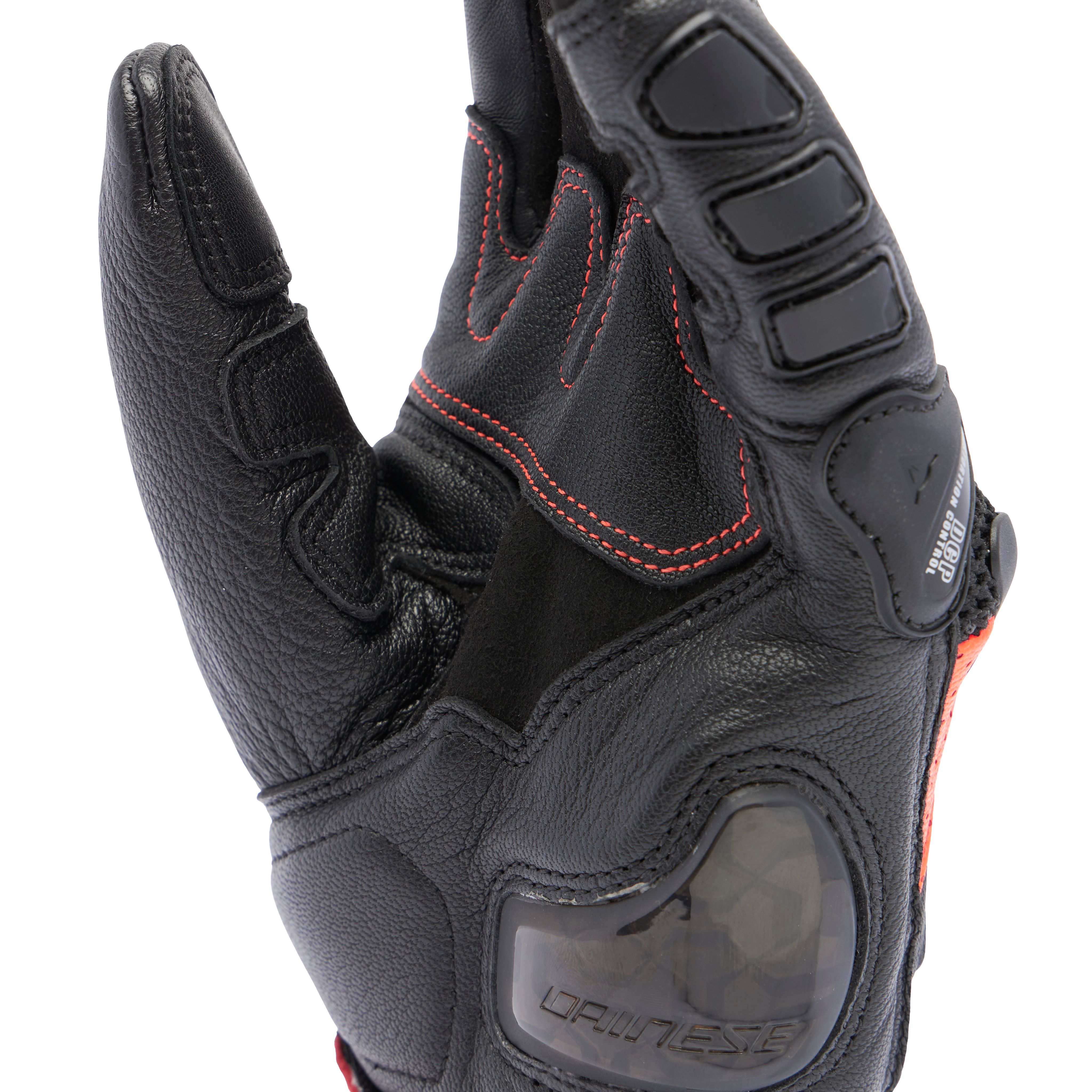 X-RIDE 2 ERGO-TEK - MEN'S MOTORCYCLE GLOVES - BLACK/RED FLUO - 9