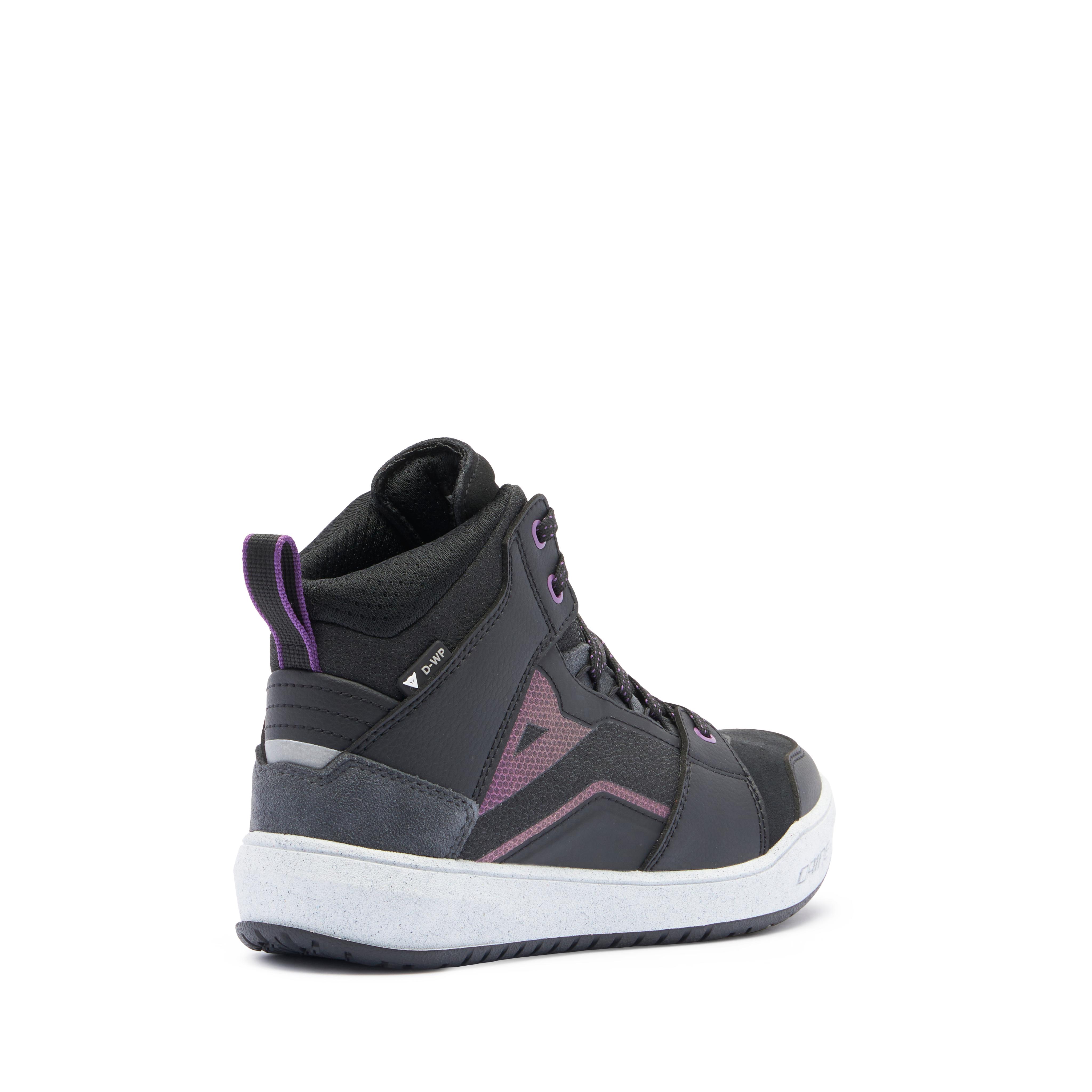 SUBURB D-WP - SCARPE MOTO IMPERMEABILI DONNA - BLACK/WHITE/METAL PURPLE - 3