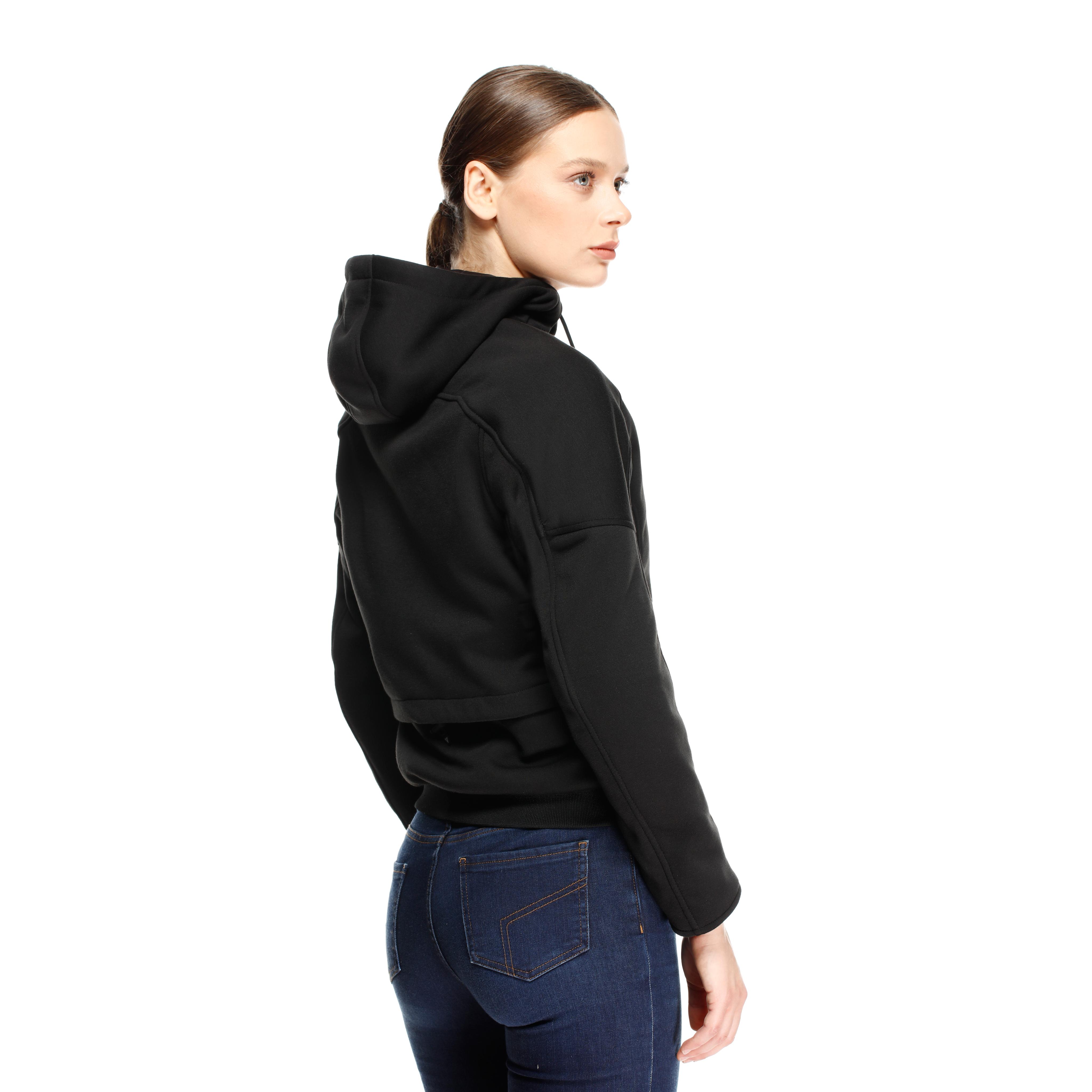 DAEMON-X - SWEAT &Agrave; CAPUCHE DE MOTO AVEC PROTECTIONS FEMME - BLACK - 6