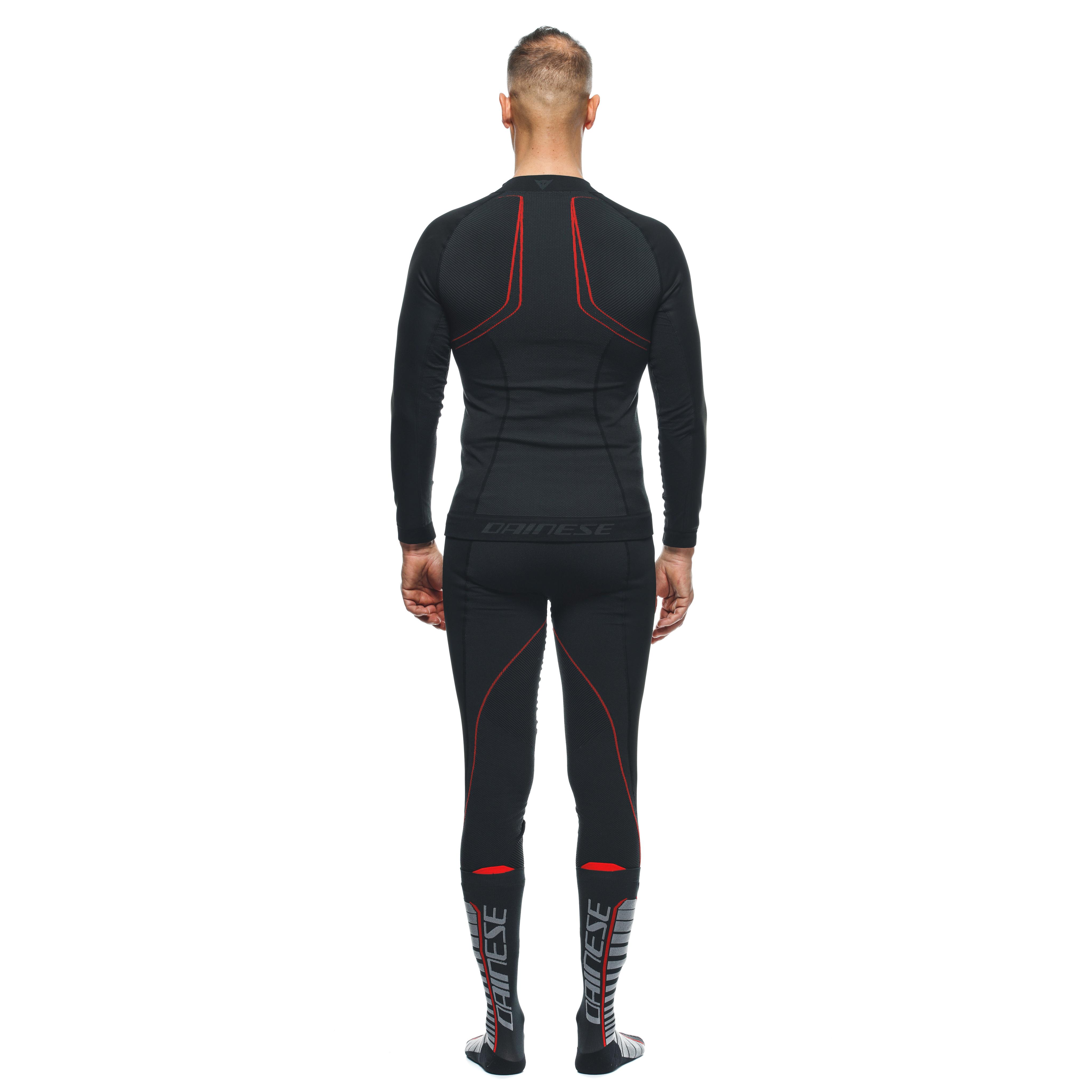 THERMAL MOTORCYCLE WINDPROOF LONG SLEEVE SHIRT MEN - MID LAYER WINTER - BLACK/RED - 5