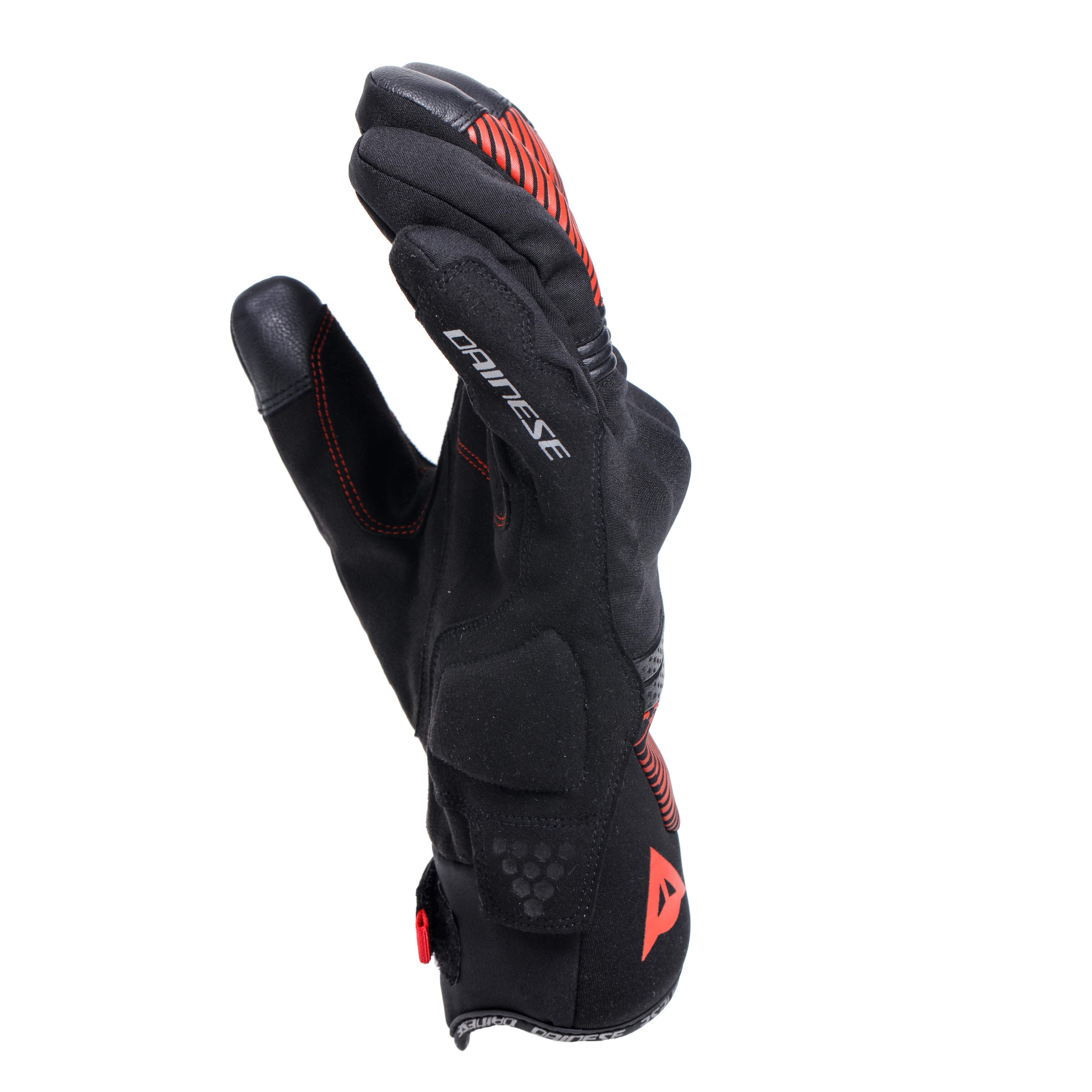 FULMINE D-DRY&reg; - MEN'S WATERPROOF MOTORCYCLE GLOVES - BLACK/BLACK/RED - 7