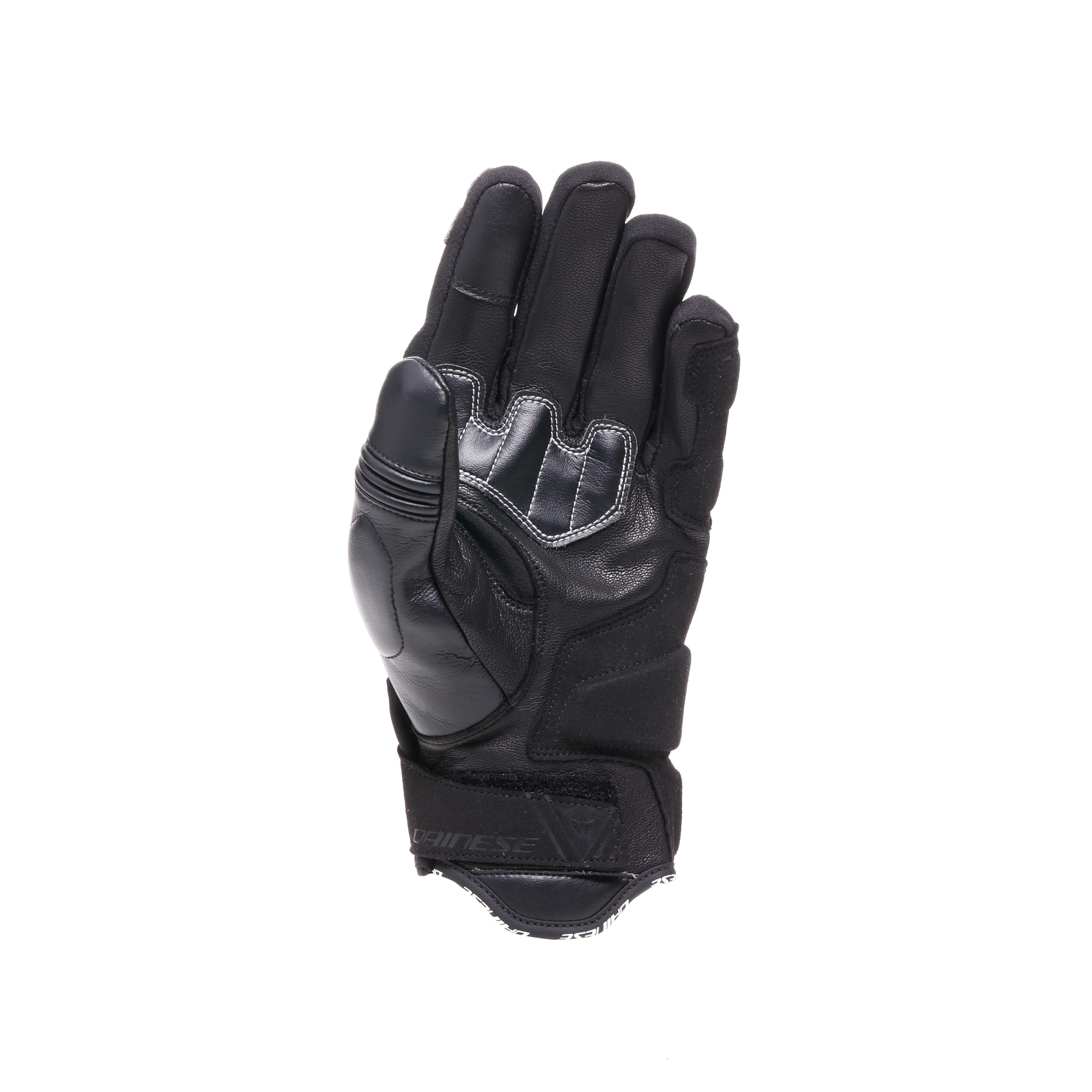 REACTO CARBON SHORT - MEN'S SHORT LEATHER MOTORCYCLE GLOVES - BLACK/ANTHRACITE - 3