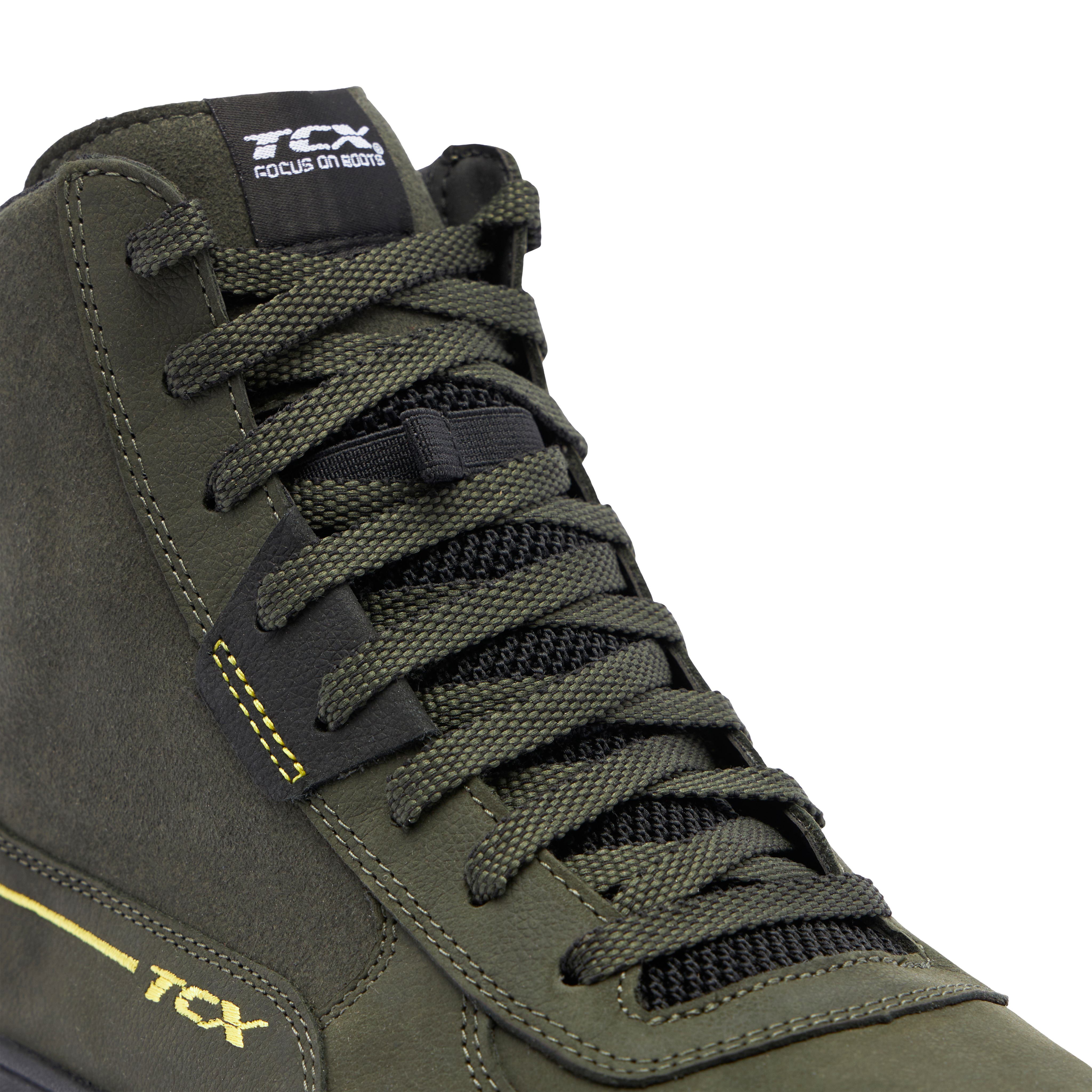 MOOD 2 GORE-TEX&reg; WATERPROOF MOTORCYCLE SHOES MEN - GREEN/BLACK/YELLOW -  - 7