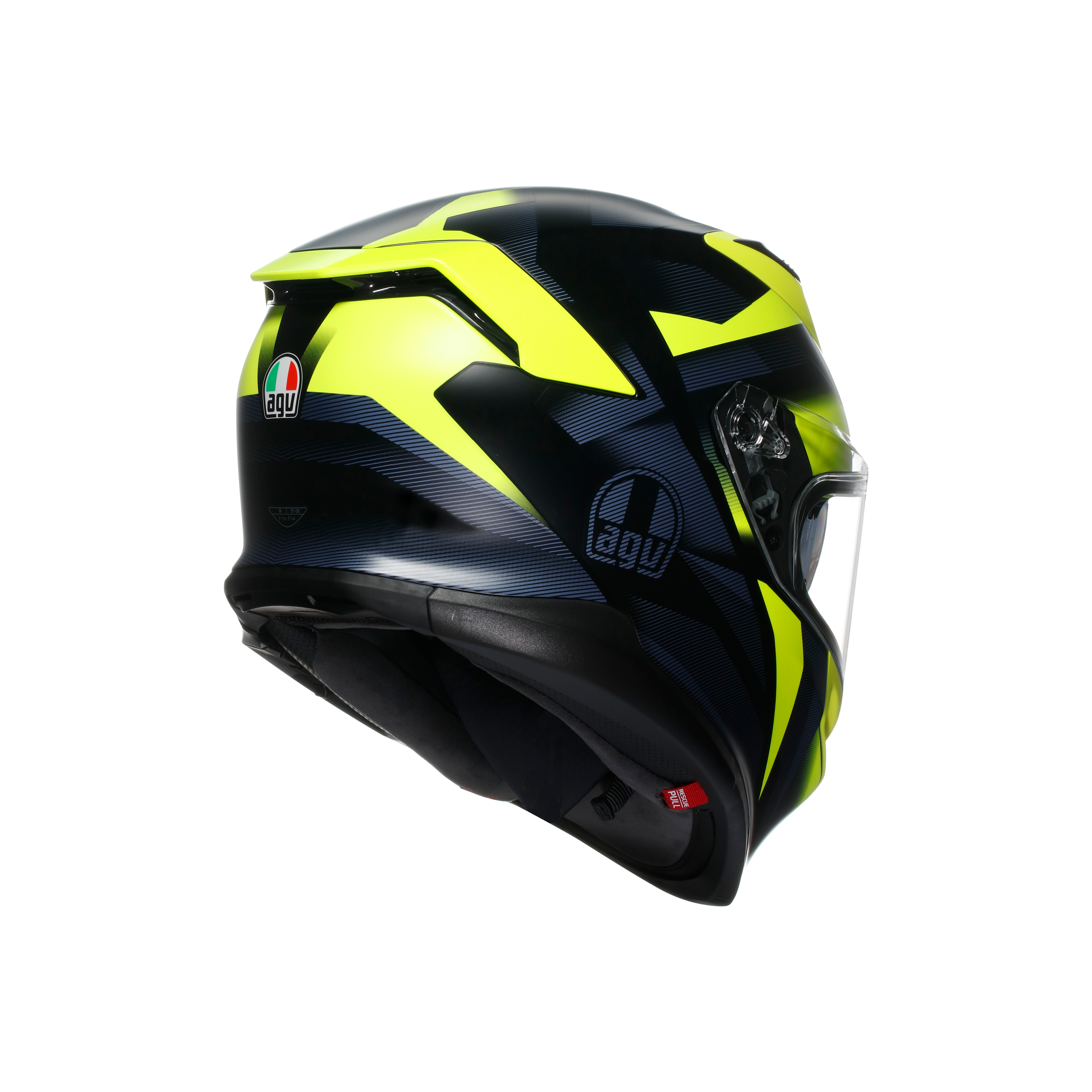 K7 MPLK GLIMPSE MATT BLACK/YELLOW FLUO - CASQUE MOTO INT&Eacute;GRAL E2206 -  - 6