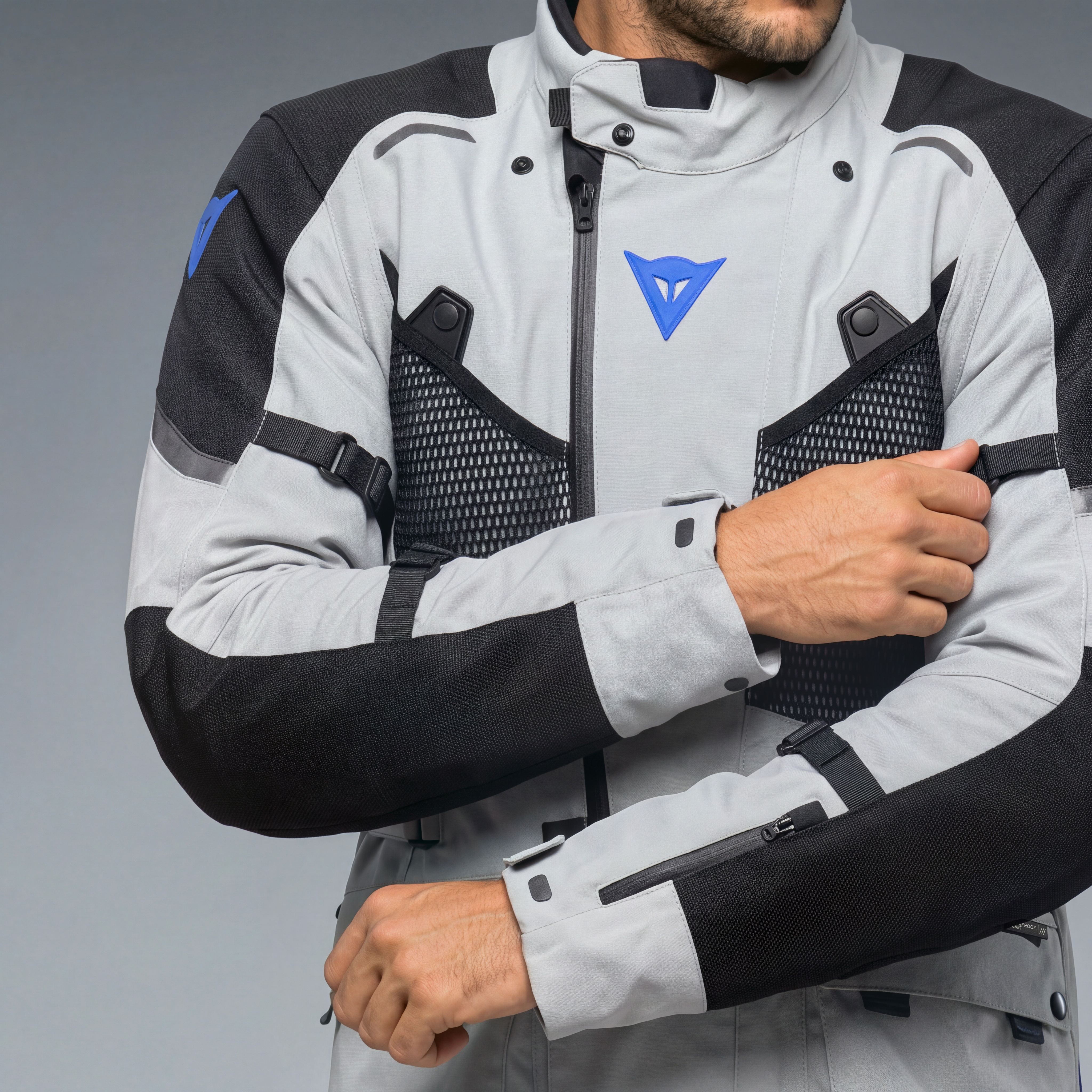 SUPER EXPEDITION - BLOUSON MOTO GORE-TEX HOMME - LIGHT-GREY/BLUE - 5