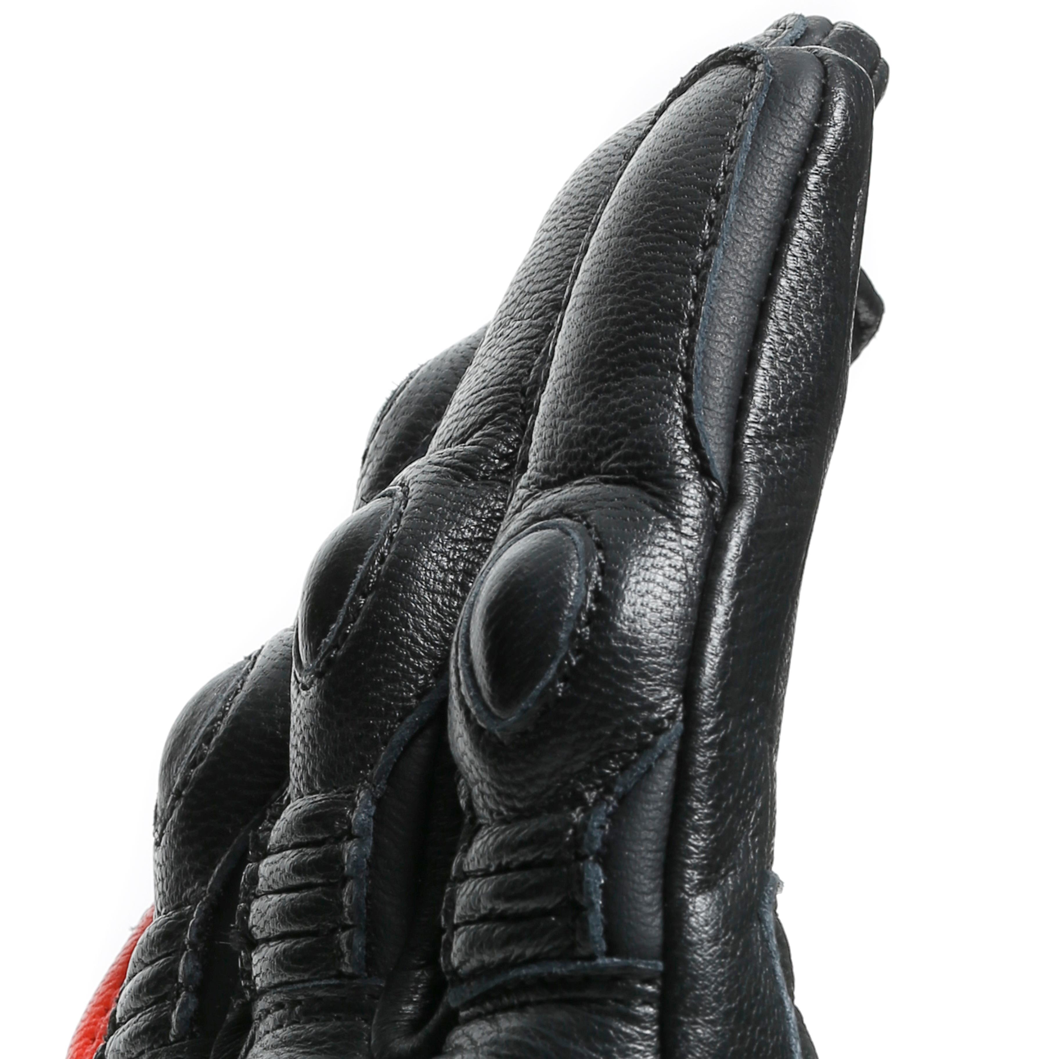 4-STROKE 2 - MEN'S MOTORCYCLE LEATHER GLOVES - BLACK/FLUO-RED - 8