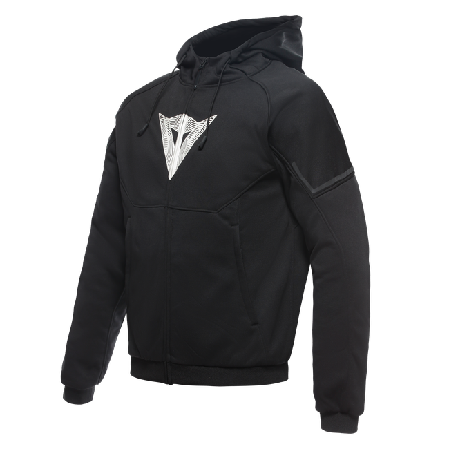 Dainese Men's Black/Black/White - Daemon-X Safety Hoodie - Textile - 58