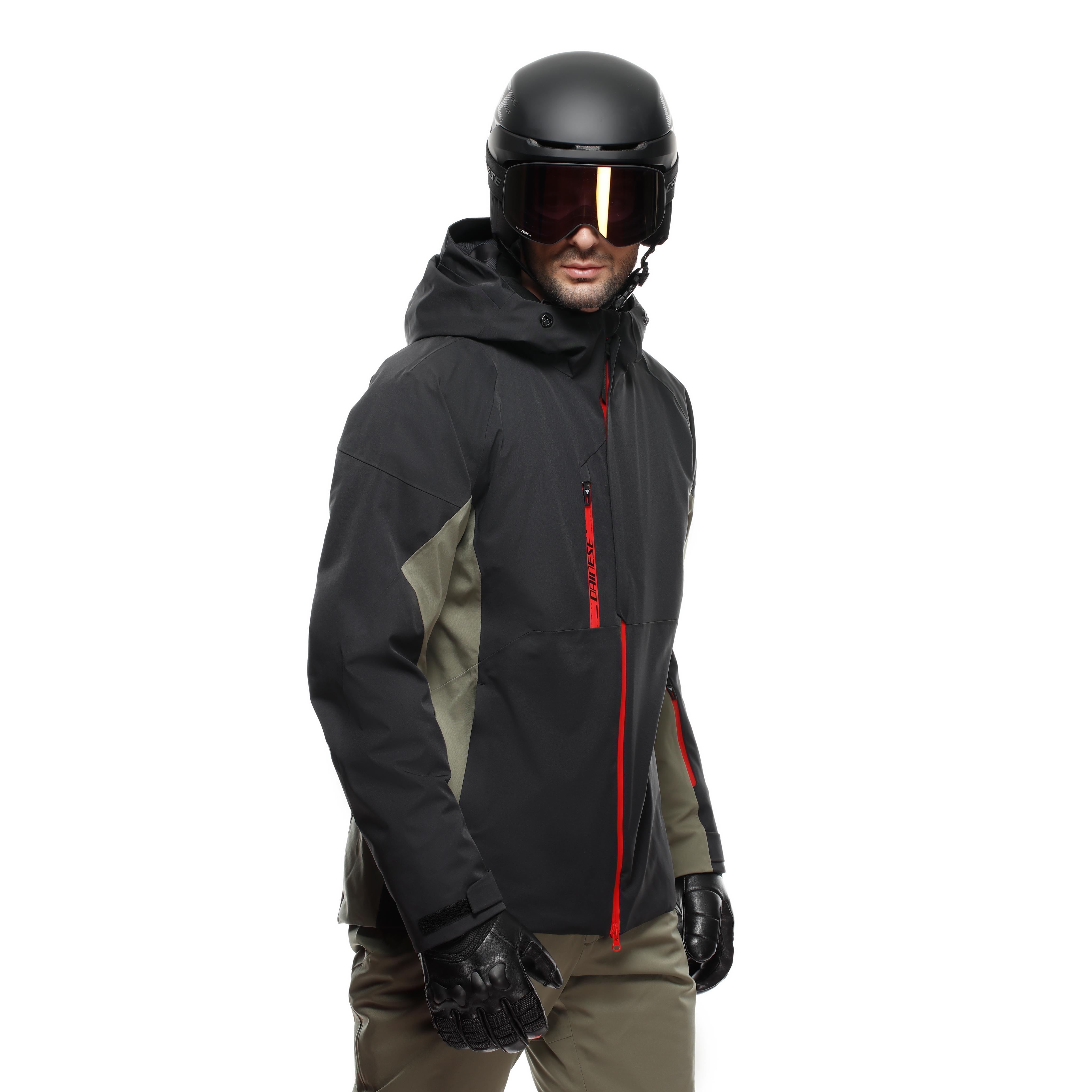 ETRA AEROSENSE-DRY - MEN'S SKI JACKET - STRETCH LIMO/GREEN FOUR - 5