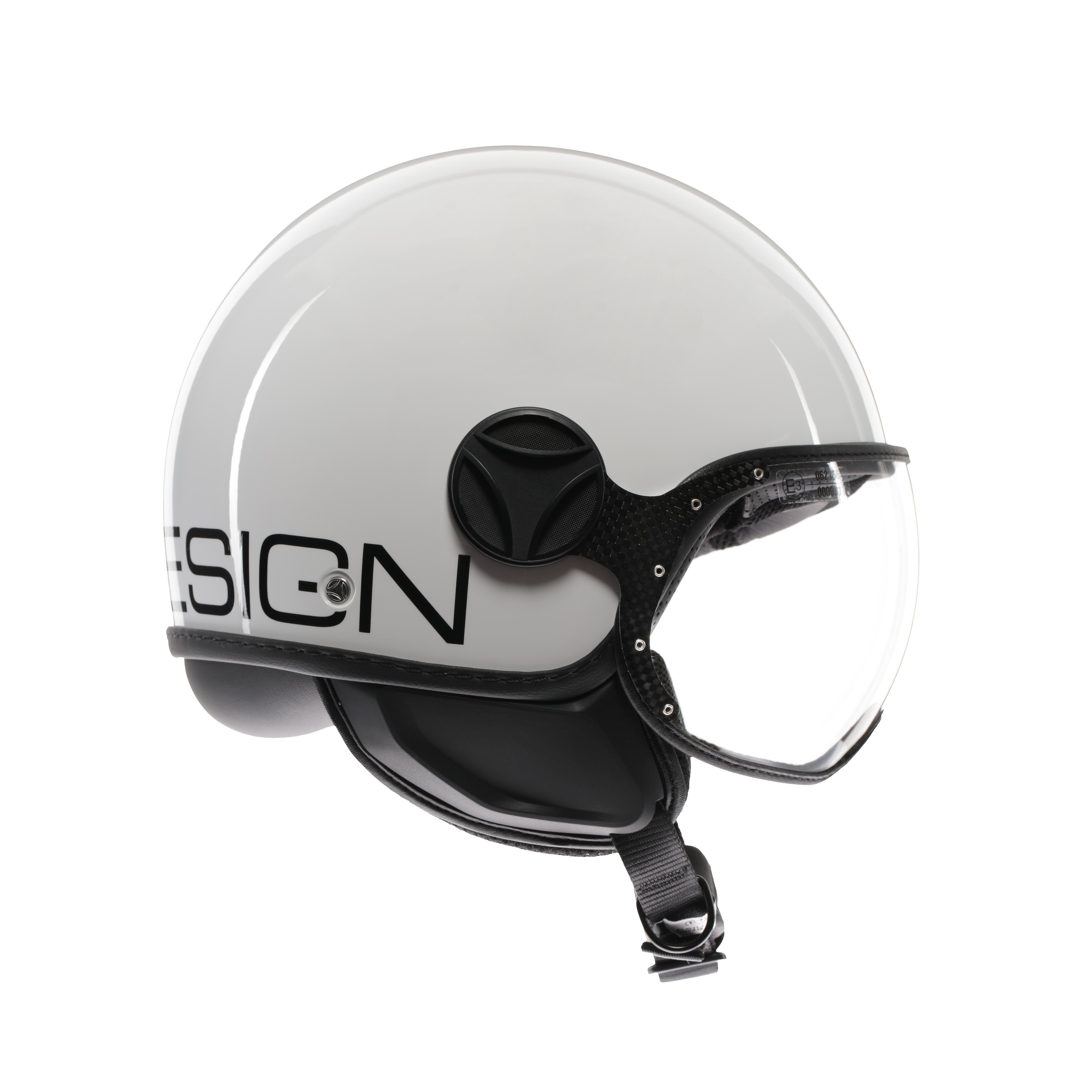 MOMODESIGN FGTR CLASSIC WEISS / SCHWARZ - JET-HELM MIT VISIER E2206 -  - 3