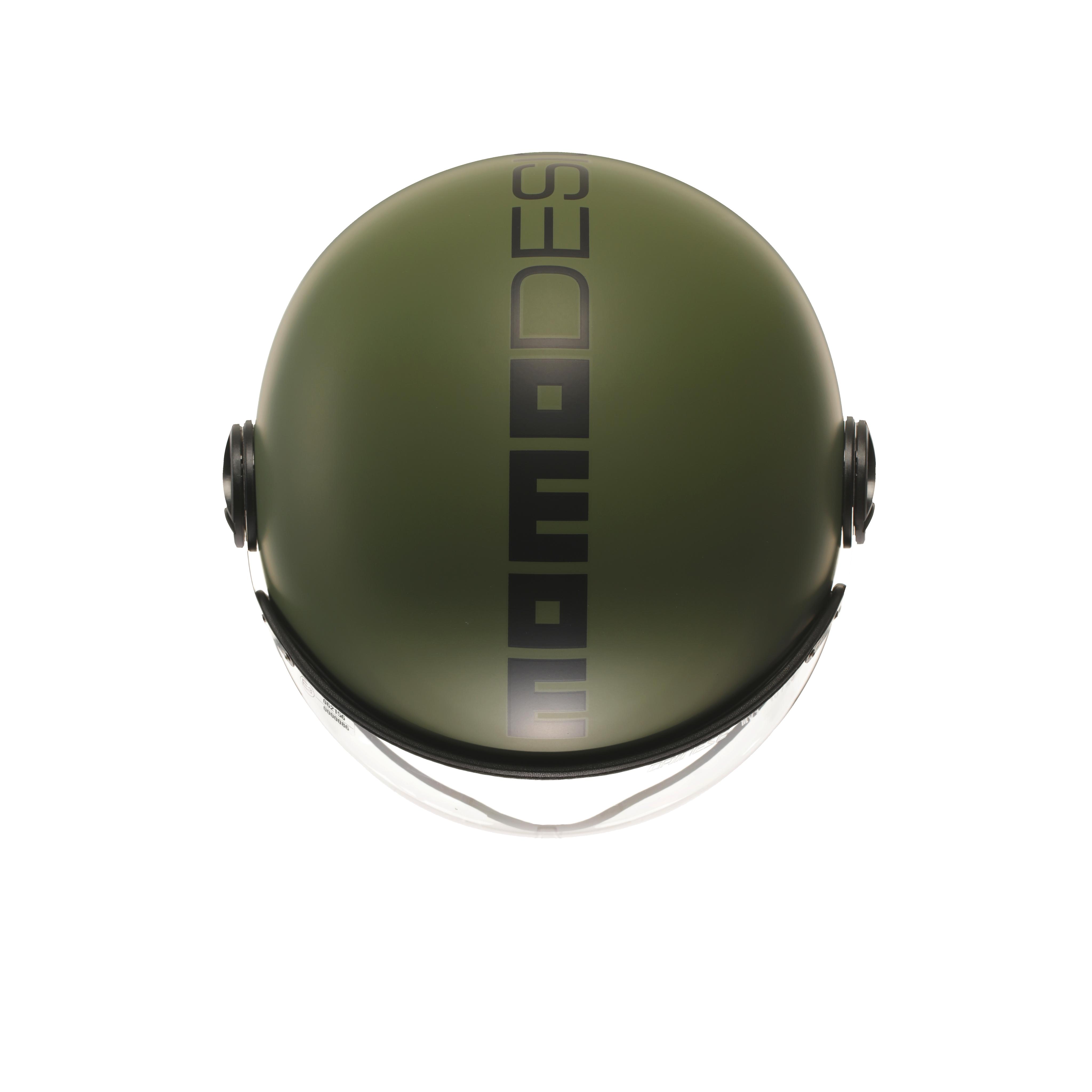 MOMODESIGN FGTR CLASSIC MATT MILIT&Auml;RGR&Uuml;N / SCHWARZ - JET-HELM MIT VISIER E2206 -  - 6