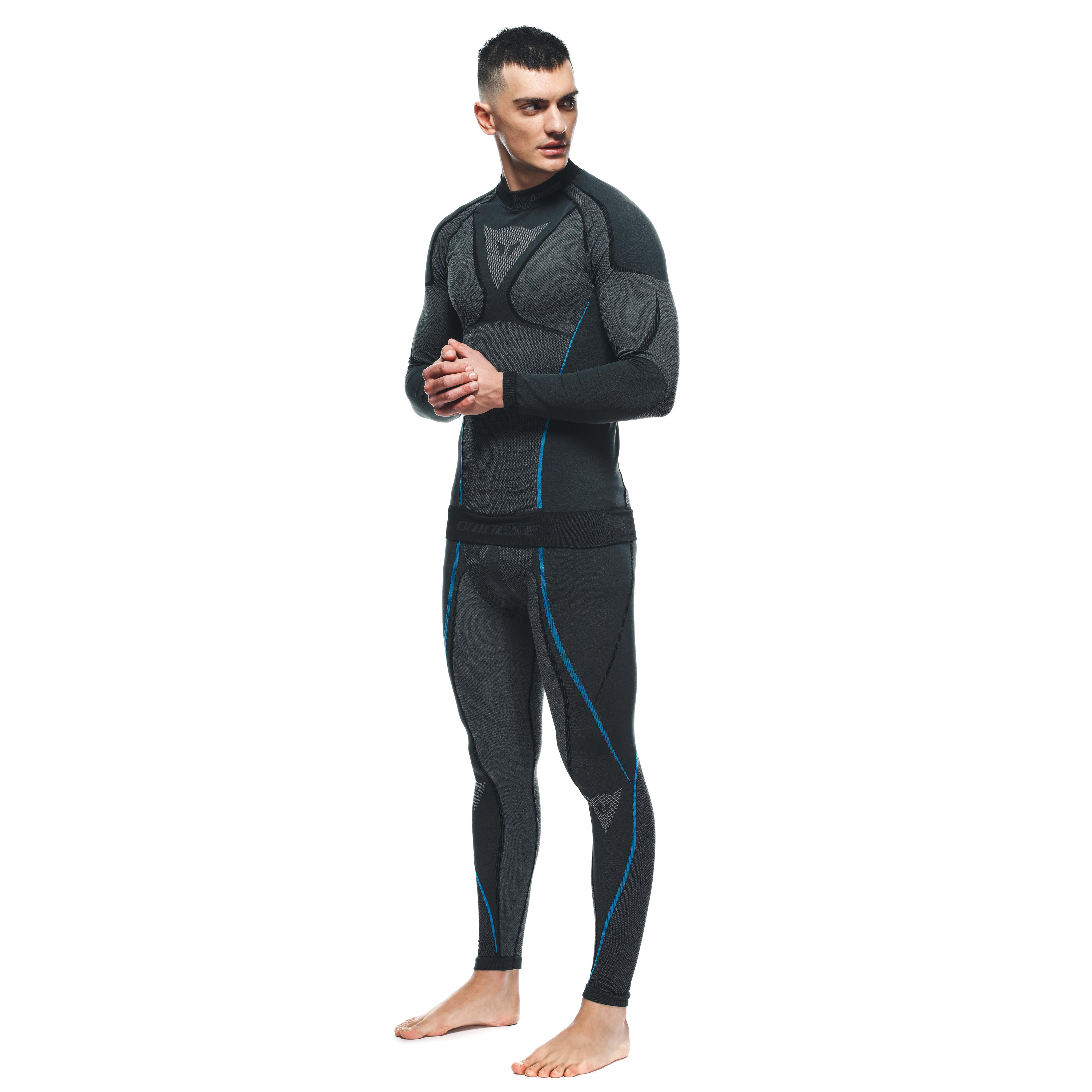 TECHNICAL MOTORCYCLE LONG SLEEVE SHIRT MEN - BASE LAYER SUMMER - BLACK/BLUE - 5