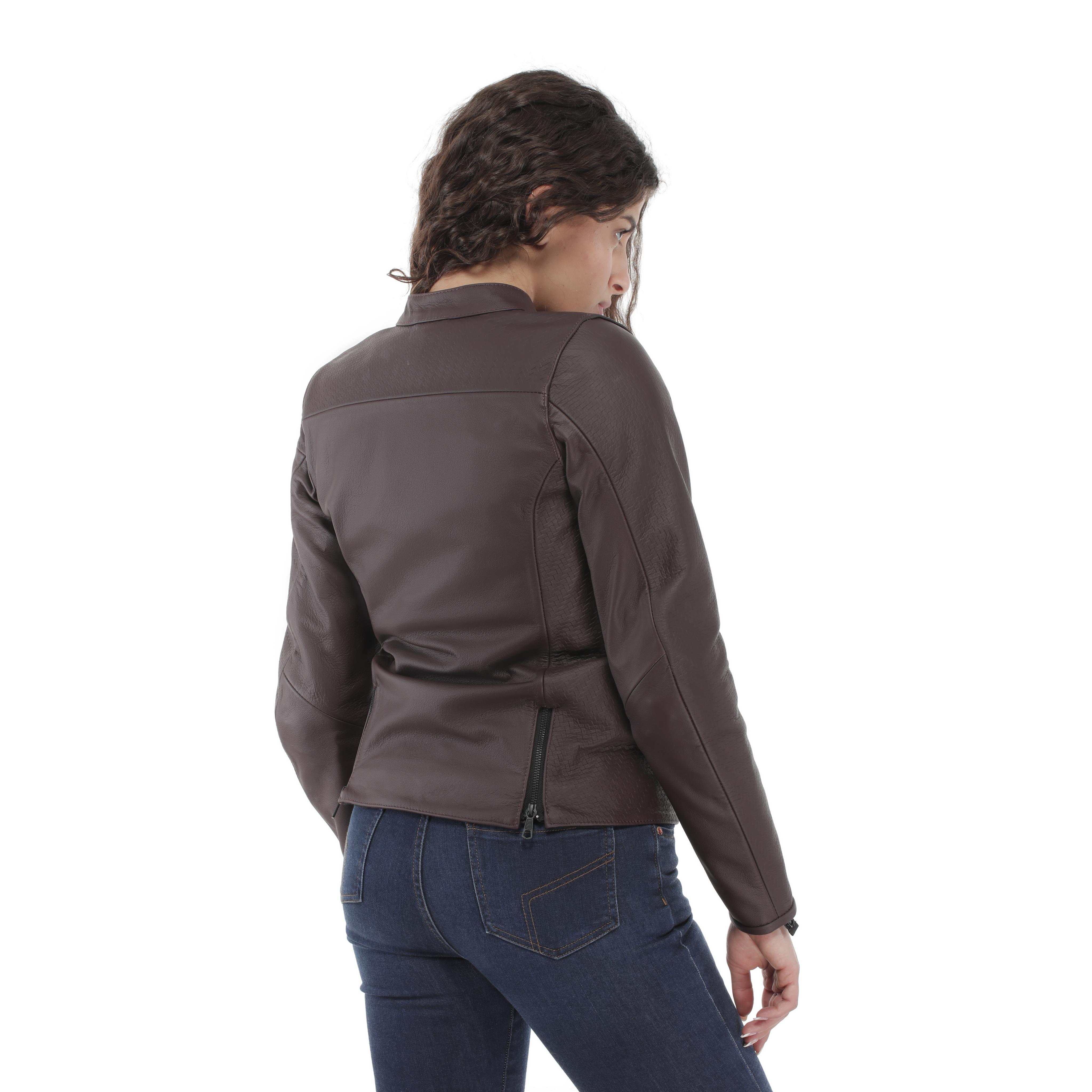 ITINERE - WOMEN'S MOTORCYCLE LEATHER JACKET - BORDEAUX - 7