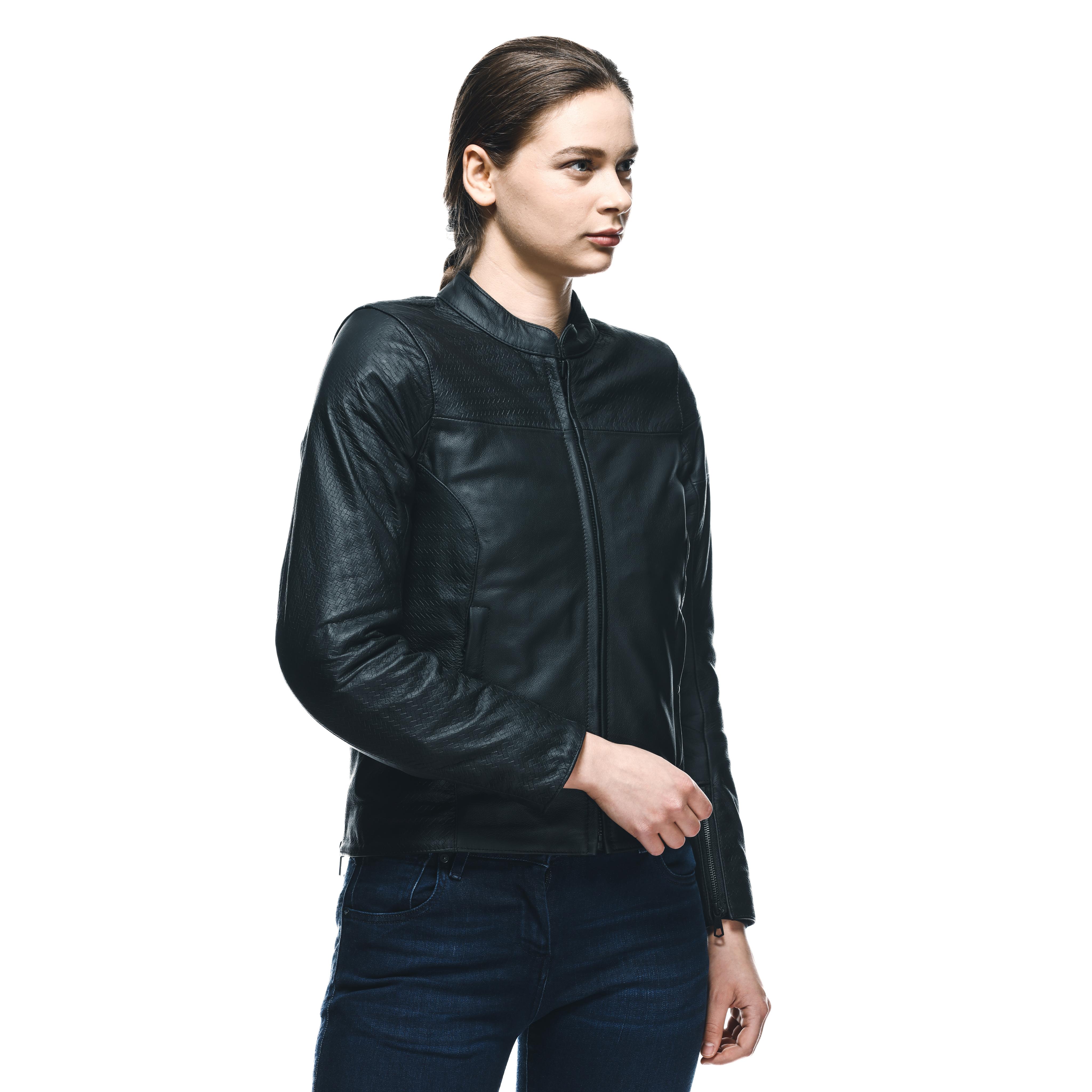 ITINERE - WOMEN'S MOTORCYCLE LEATHER JACKET - BLACK - 5
