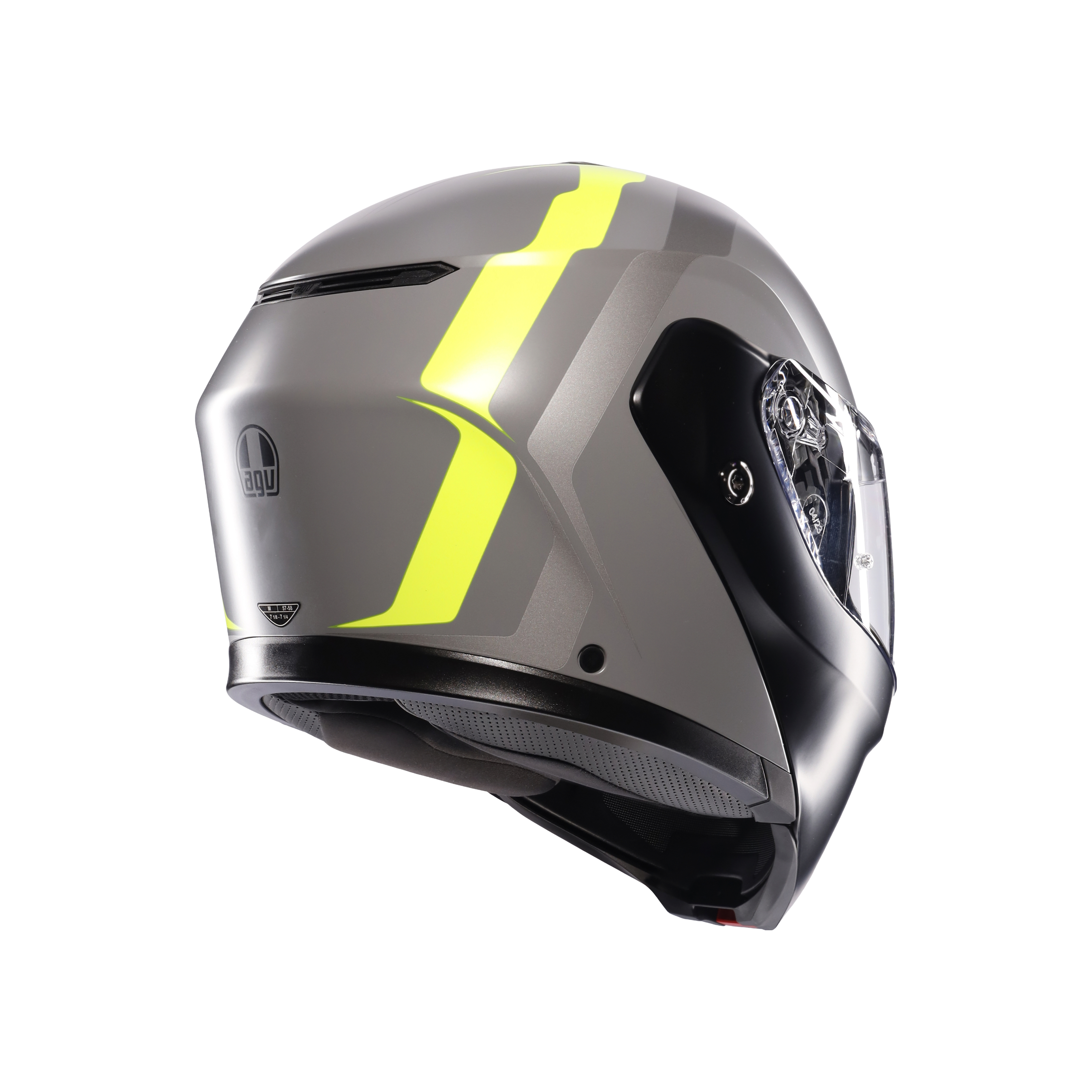 STREETMODULAR RESIA MATT GREY/BLACK/YEL FLUO - MOTORBIKE FLIP UP HELMET DOT(E2206) -  - 4