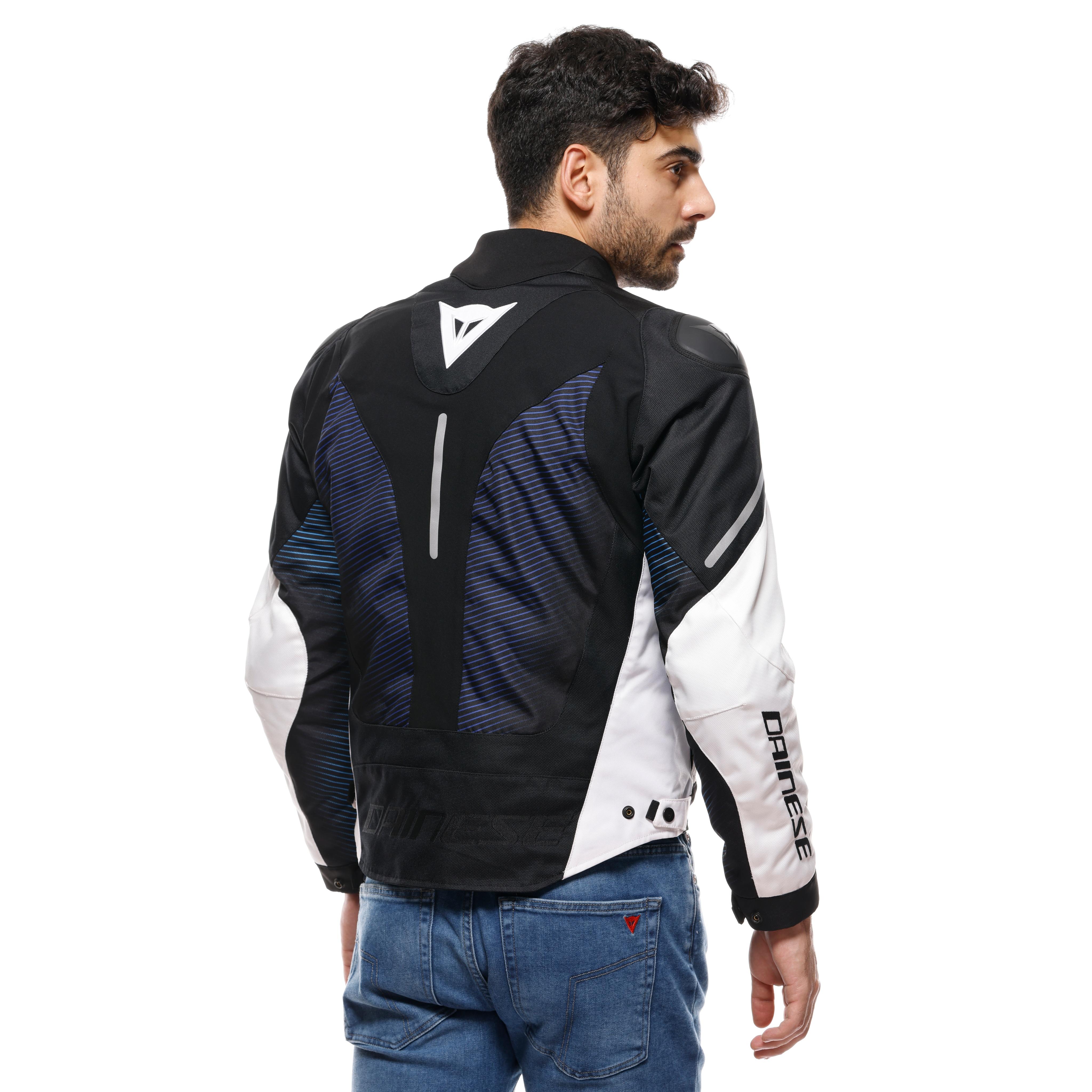 SUPER SPRINT D-DRY - MEN'S WATERPROOF MOTORCYCLE JACKET - BLACK/BLUE/WHITE - 4