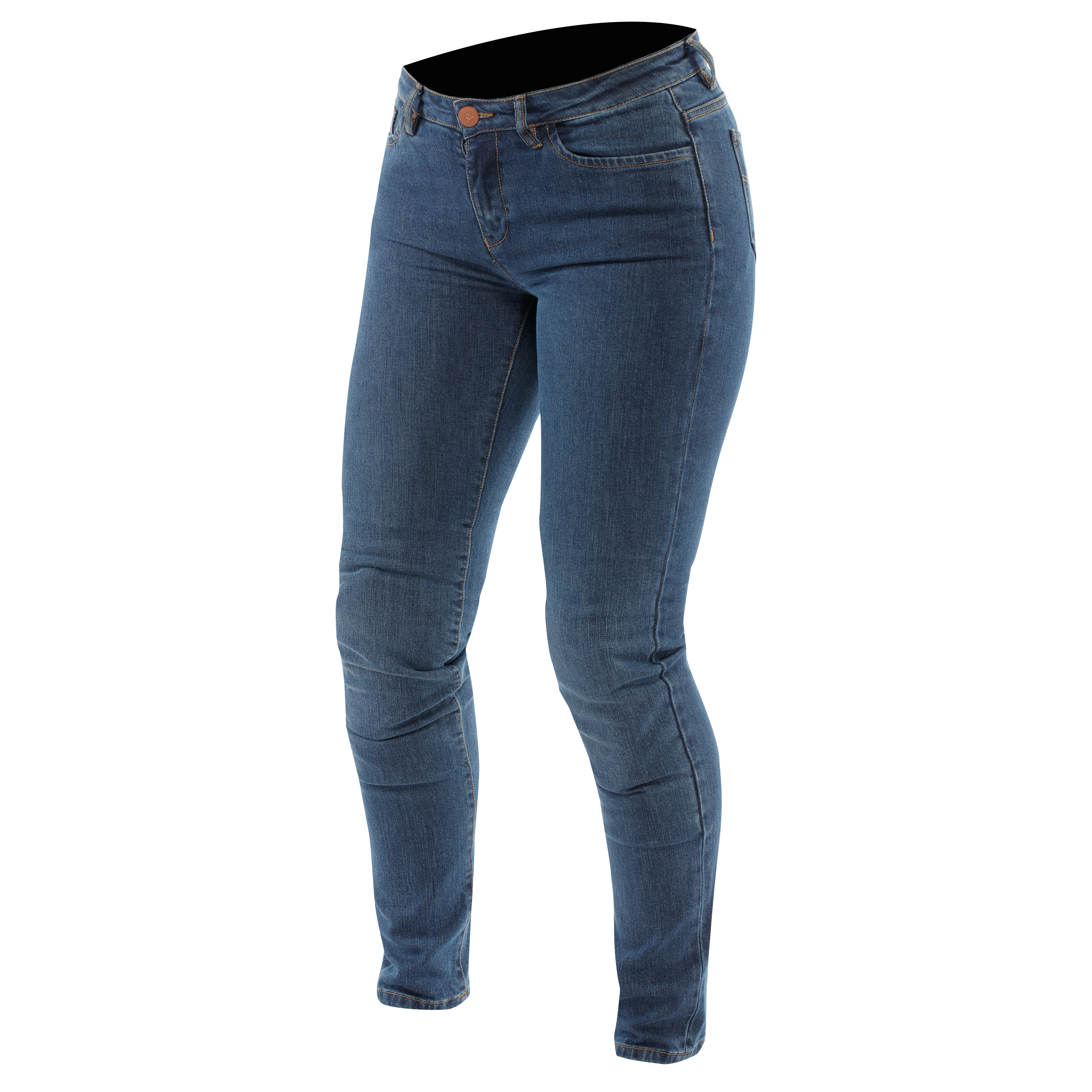 5-POCKET DENIM - SLIM WOMEN'S MOTORCYCLE JEANS - BLUE - 1