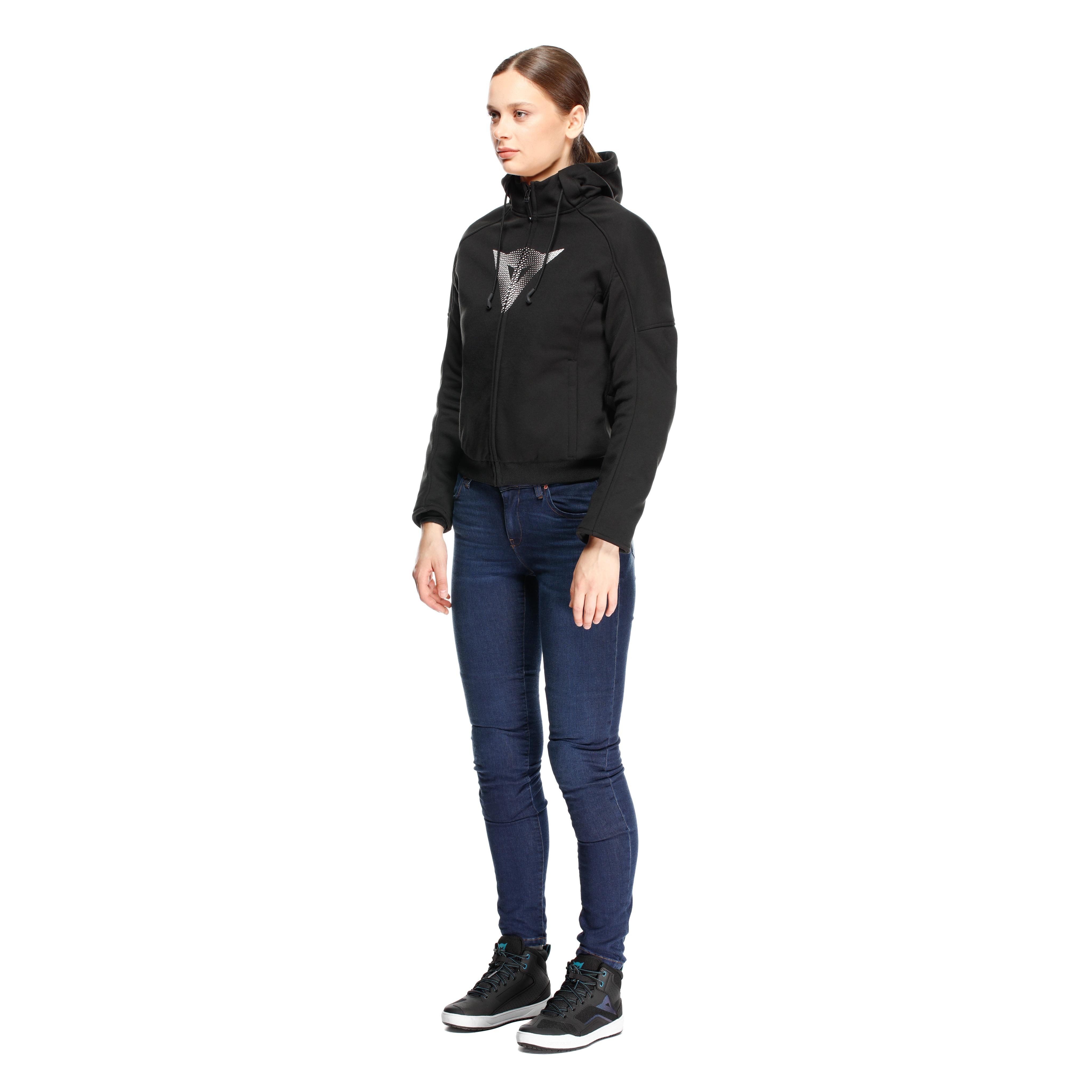 DAEMON-X - FELPA DA MOTO CON PROTEZIONI DONNA - BLACK - 14