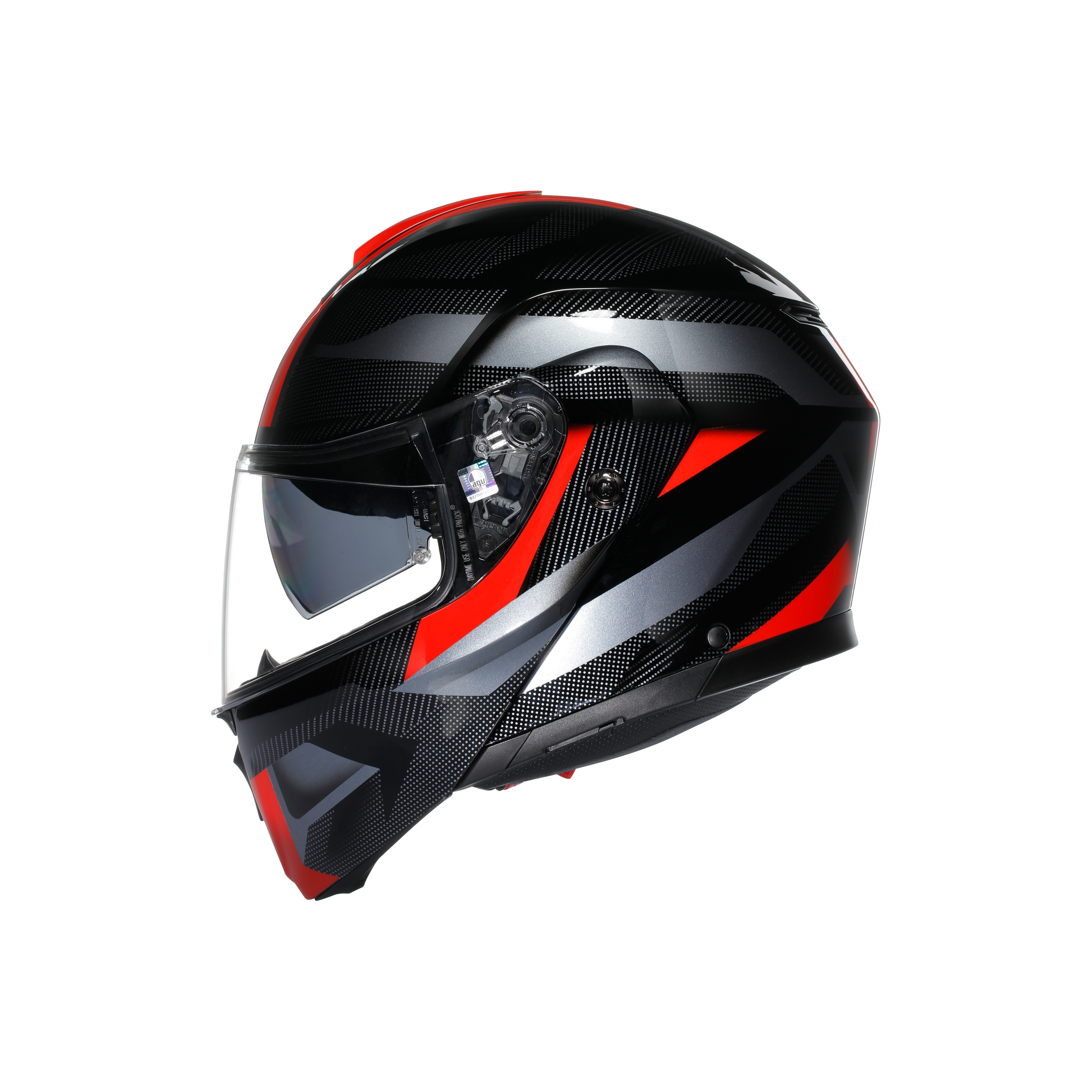 STREETMODULAR LEDRO BLACK/RED - MOTORBIKE FLIP UP HELMET DOT(E2206) -  - 2