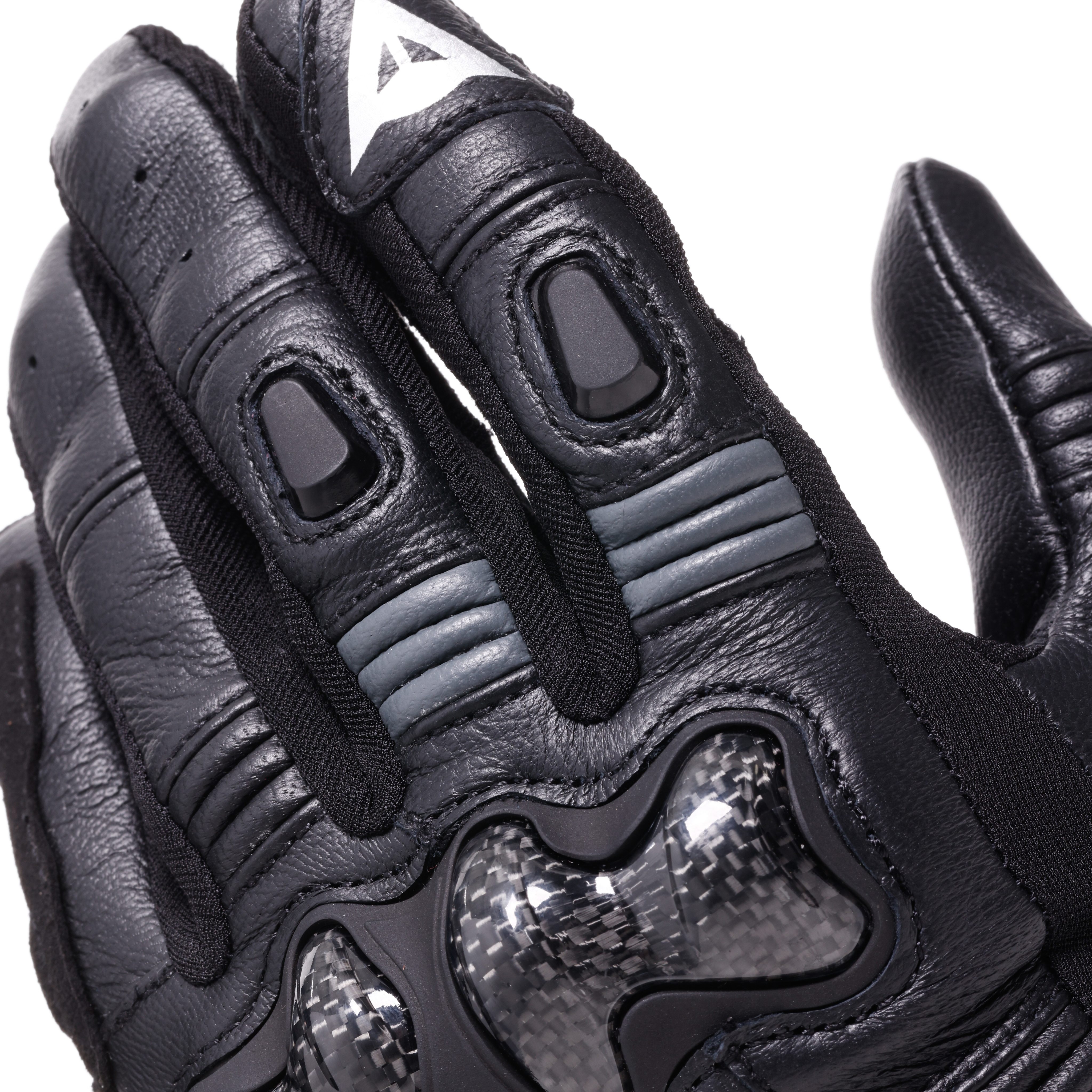 REACTO CARBON LONG - GANTS MOTO EN CUIR FEMME - BLACK/ANTHRACITE - 6