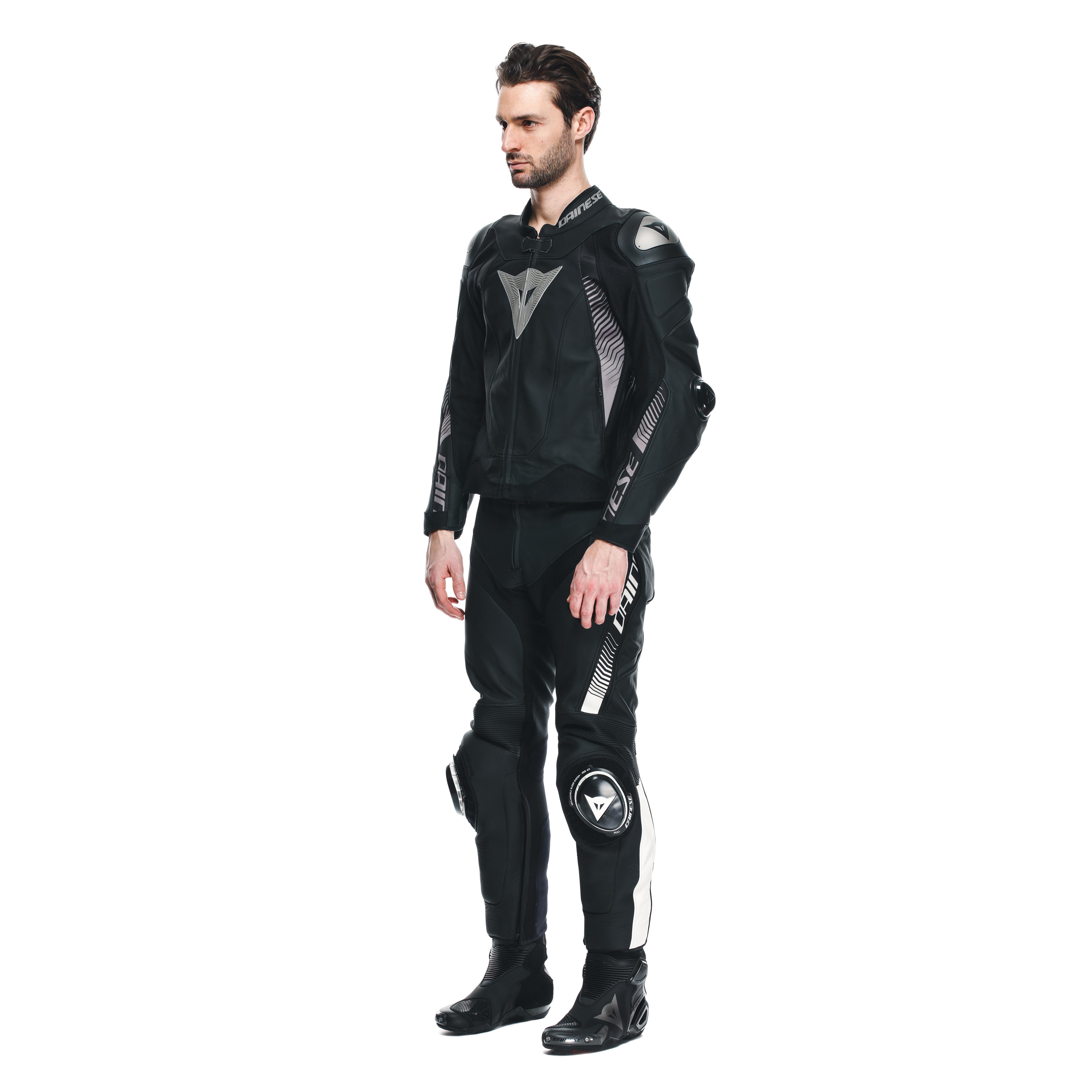 SUPER SPEED 4 - MEN'S MOTORCYCLE LEATHER JACKET - BLACK-MATT/CHARCOAL-GRAY - 4