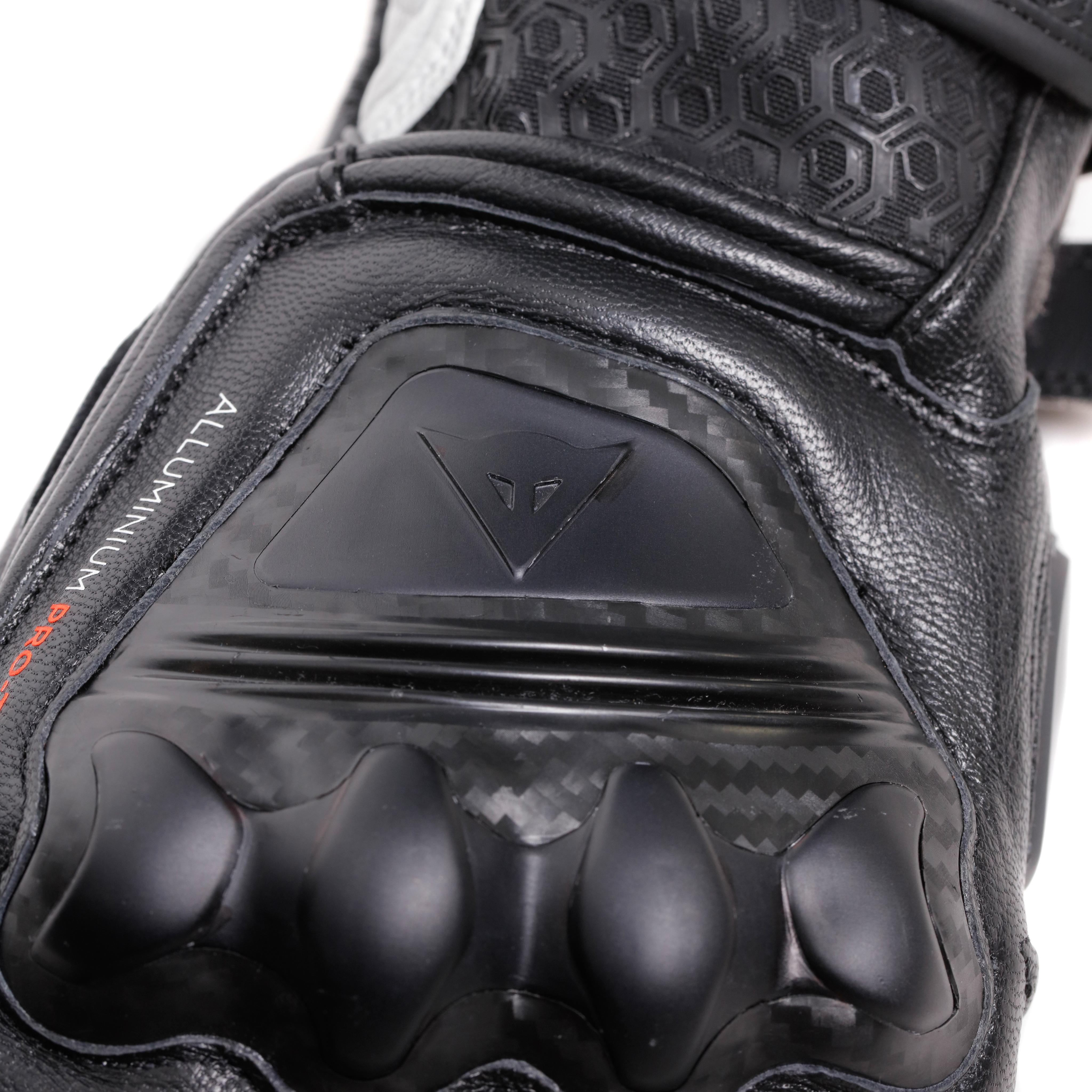 FIERO - GANTS DE MOTO RACING EN CUIR - BLACK/WHITE/RED-FLUO - 8
