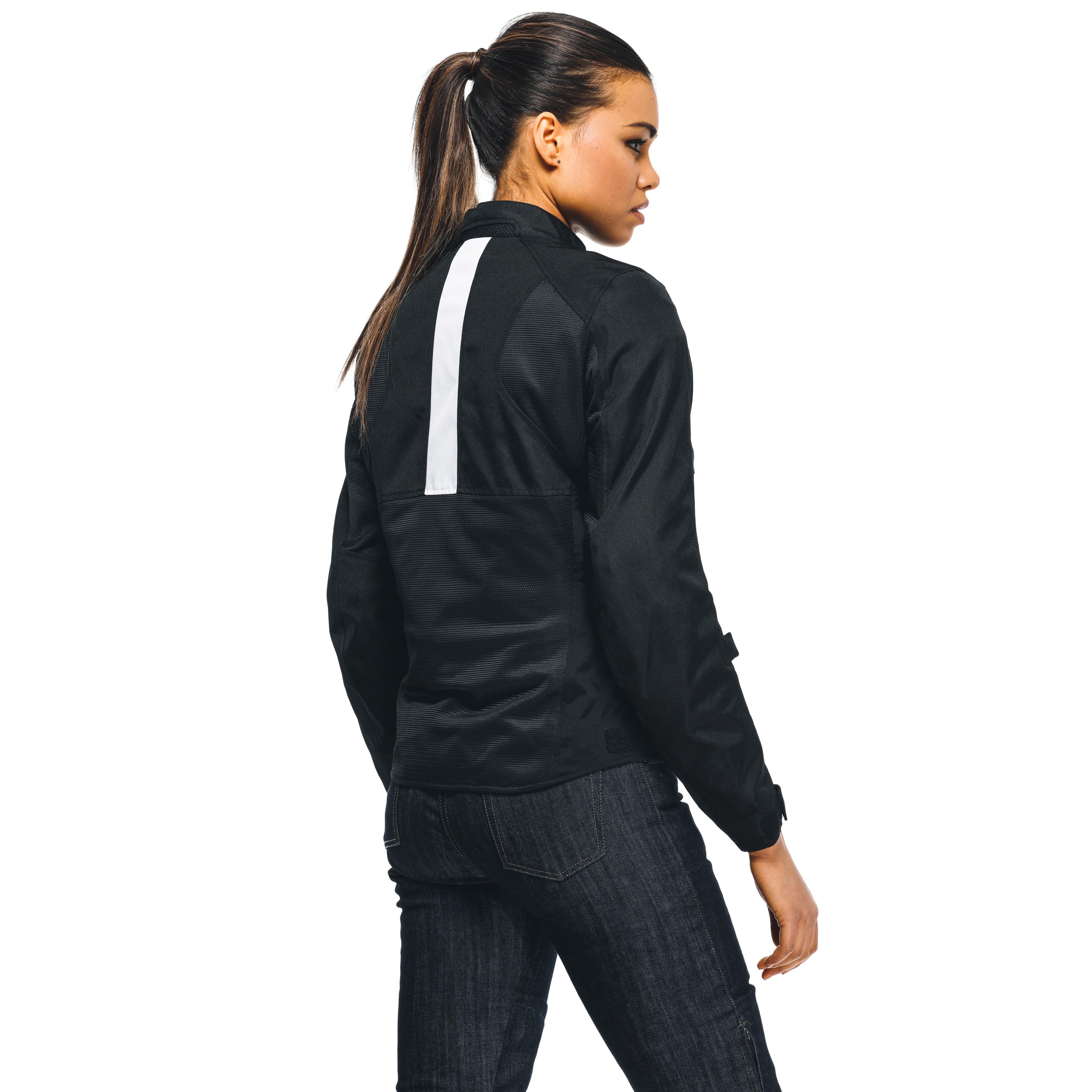 RISOLUTA AIR TEX - WOMEN'S MOTORCYCLE JACKET IN FABRIC - BLACK/WHITE - 6