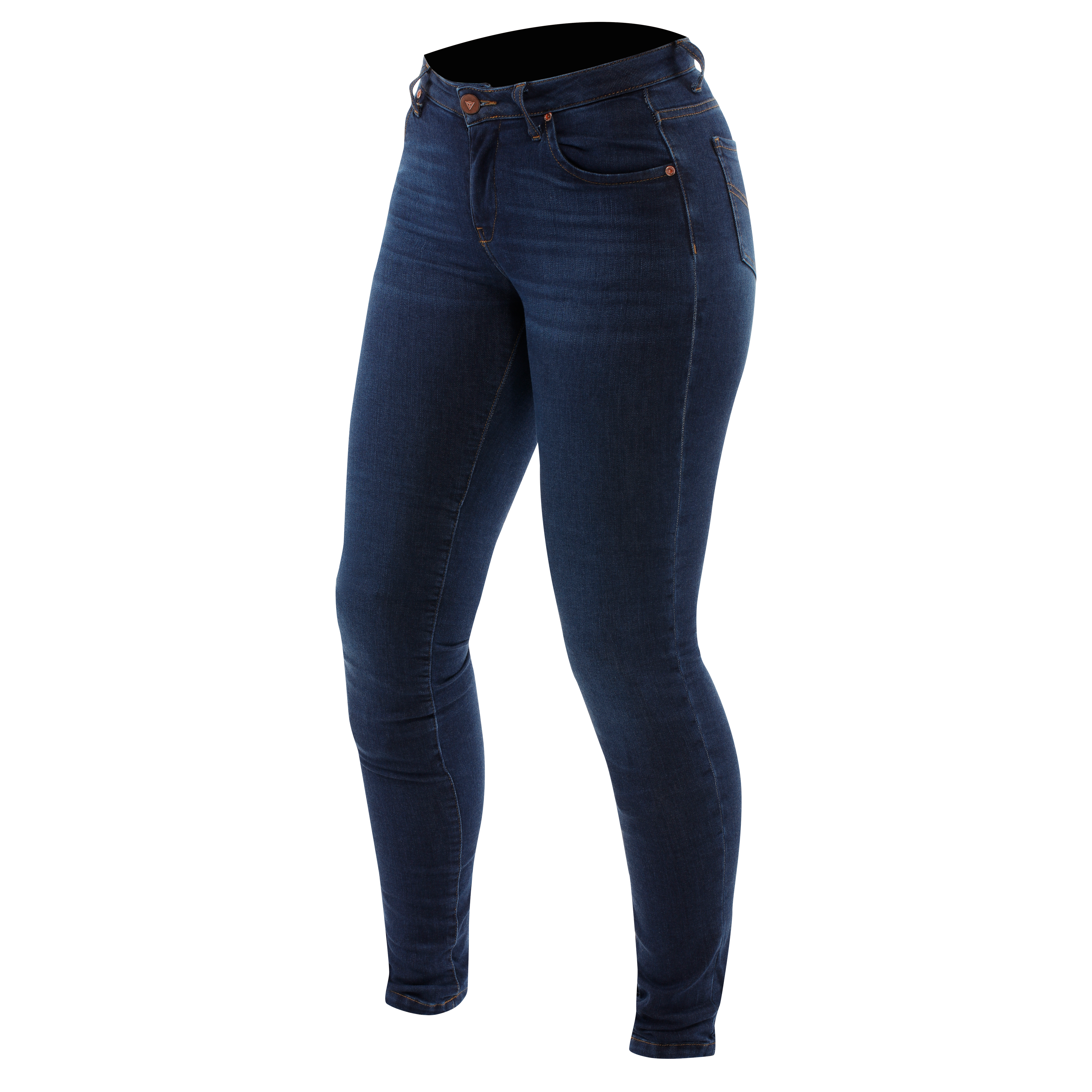 DENIM SKINNY WOMEN'S MOTORCYCLE PANTS - BLUE - 1
