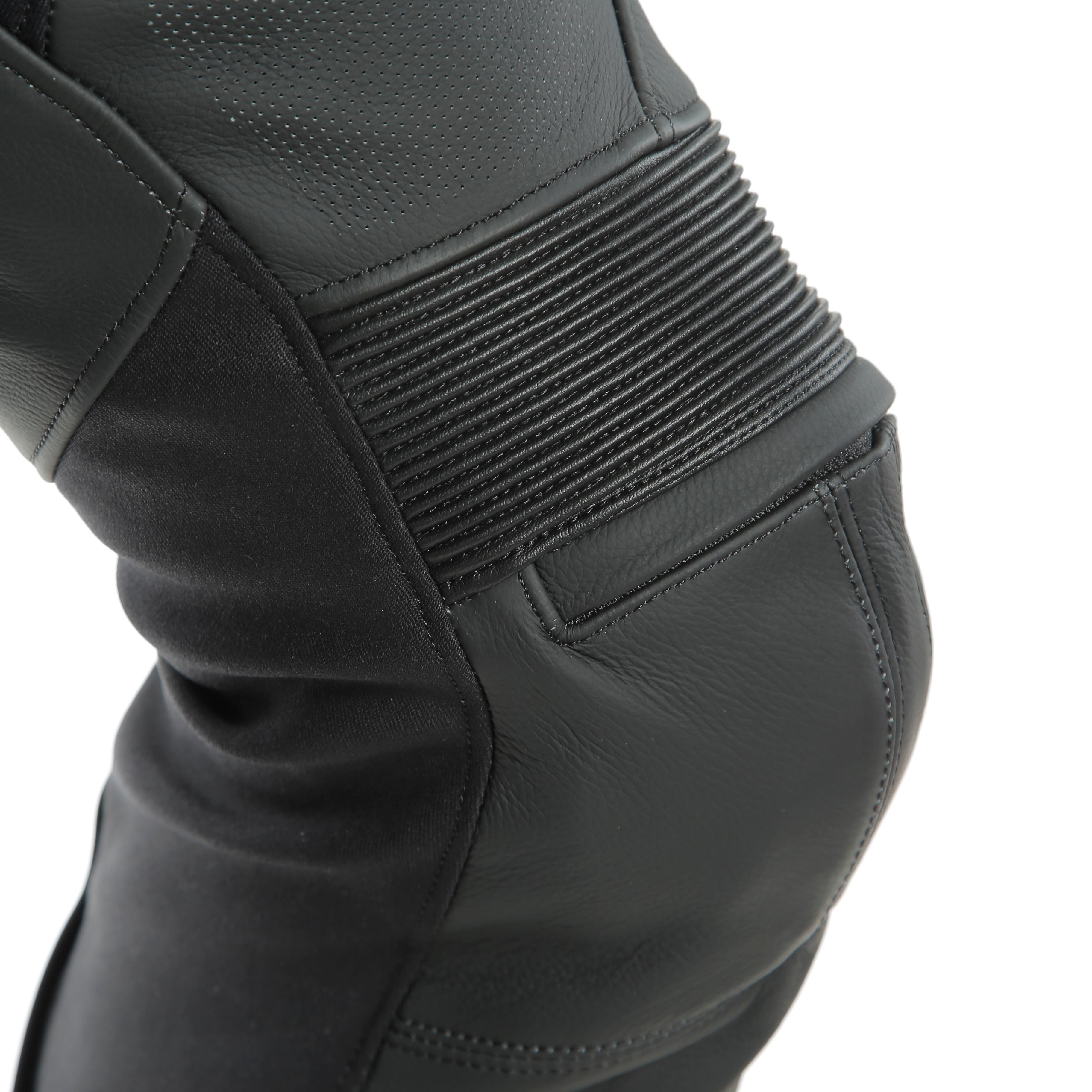PONY 3 - MEN'S MOTORCYCLE PERFORATED LEATHER PANTS | BLACK-MATT