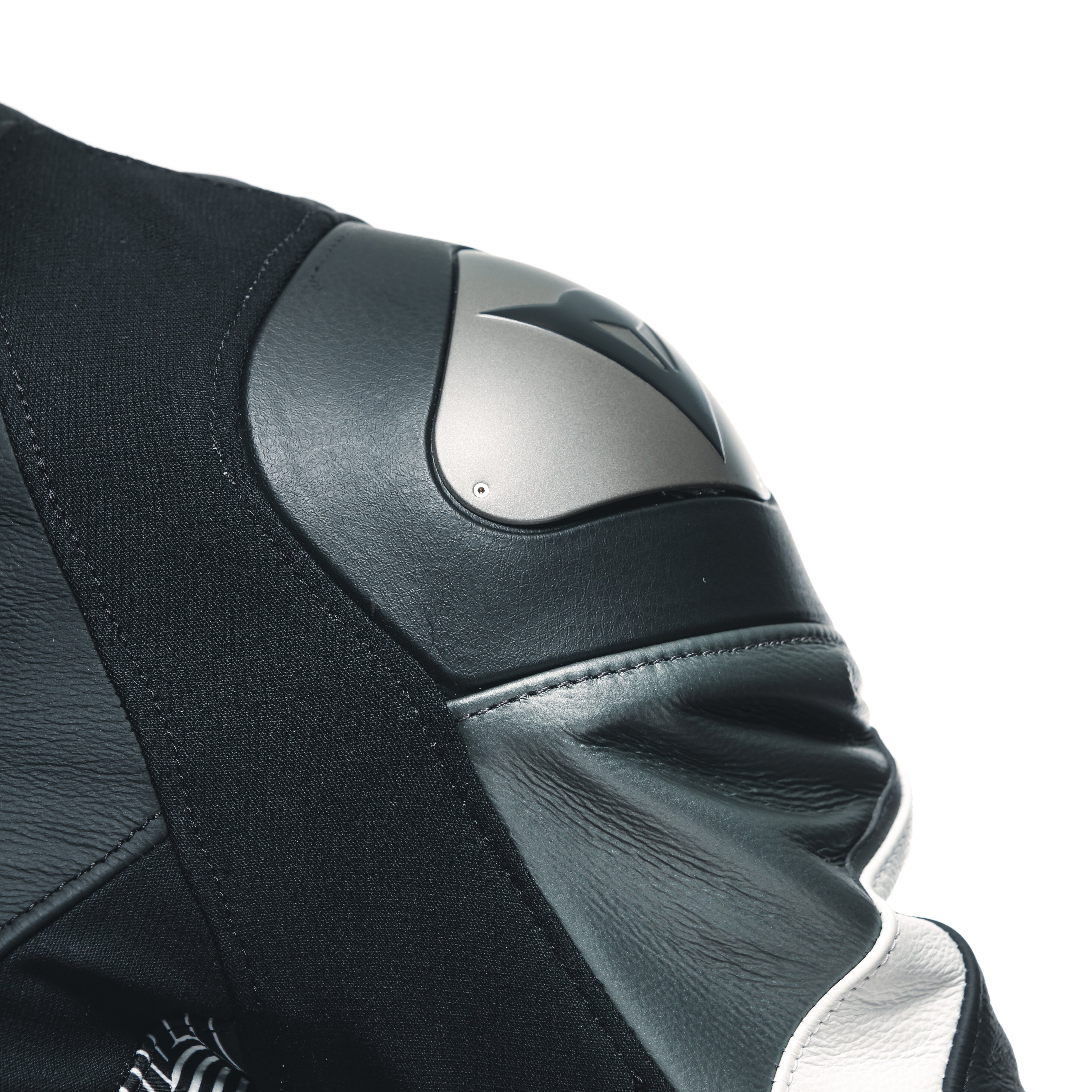 AVRO 5 - GIACCA MOTO IN PELLE UOMO - BLACK/WHITE/ANTHRACITE - 9