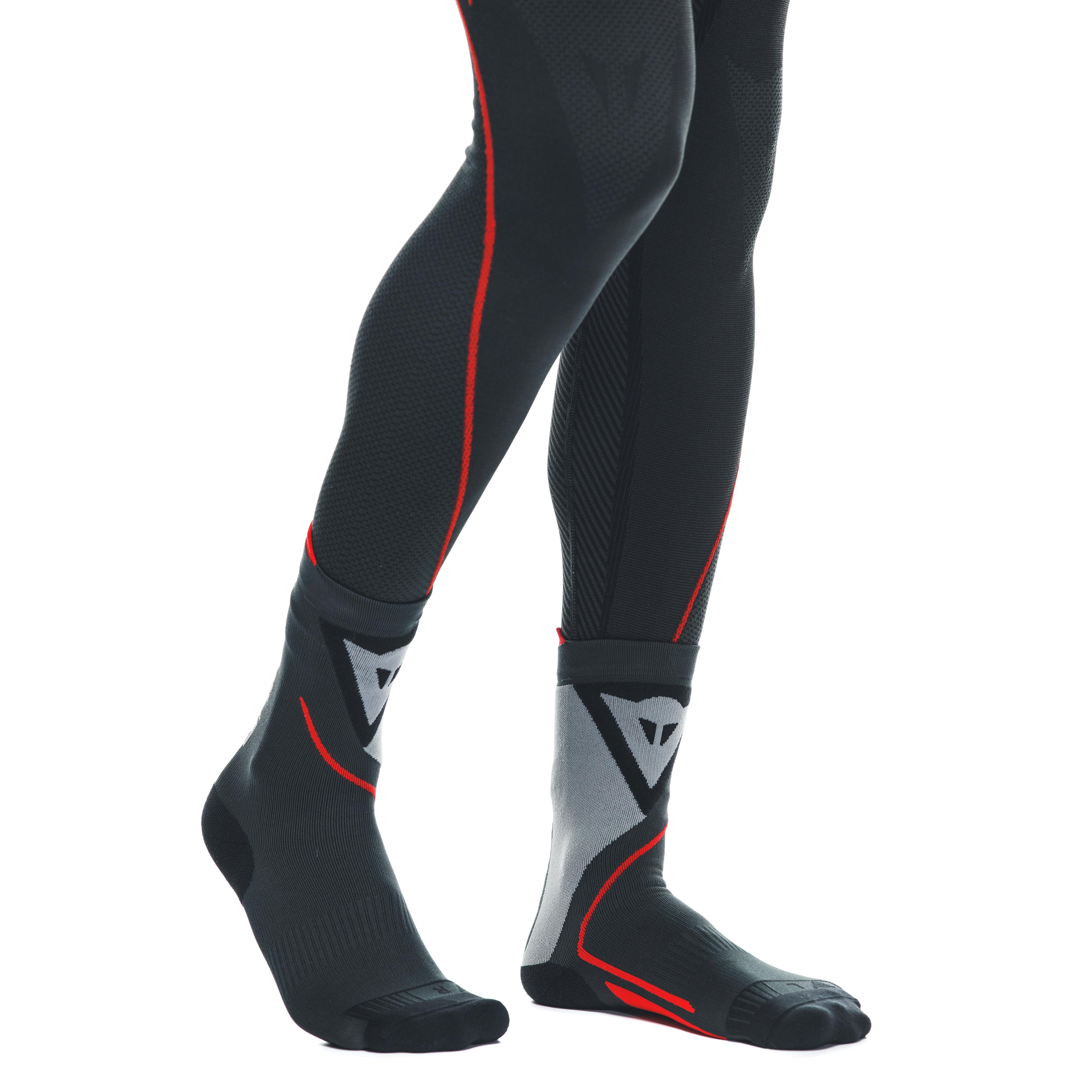 THERMAL MOTORCYCLE MEDIUM SOCKS UNISEX - MID LAYER WINTER - BLACK/RED - 5