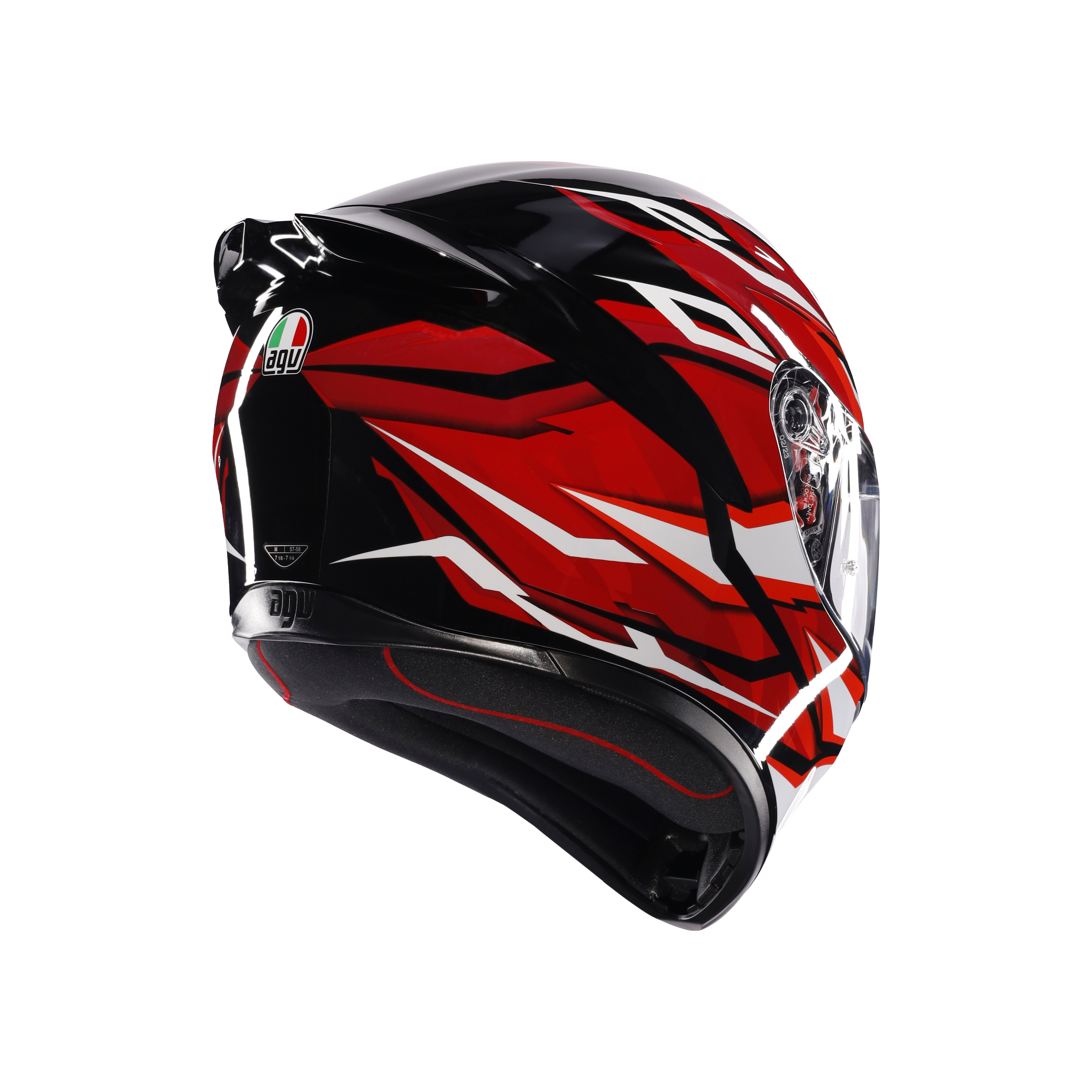 K1 S LION BLACK/RED/WHITE - CASCO MOTO INTEGRAL DOT (E2206) -  - 4