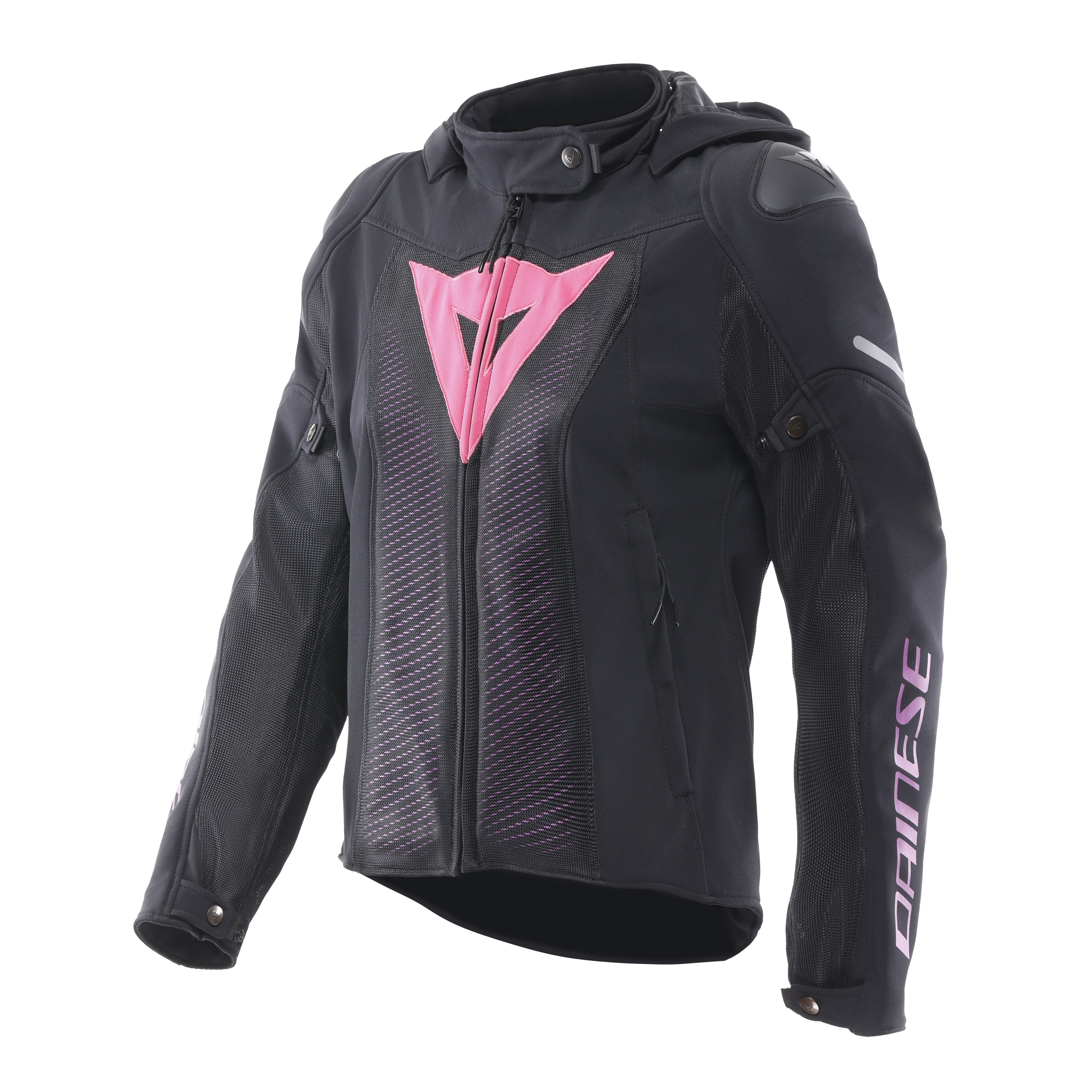 SUPER SPRINT AIR TEX - WOMEN'S SUMMER MESH MOTORCYCLE JACKET - BLACK/PINK/VIOLA - 1