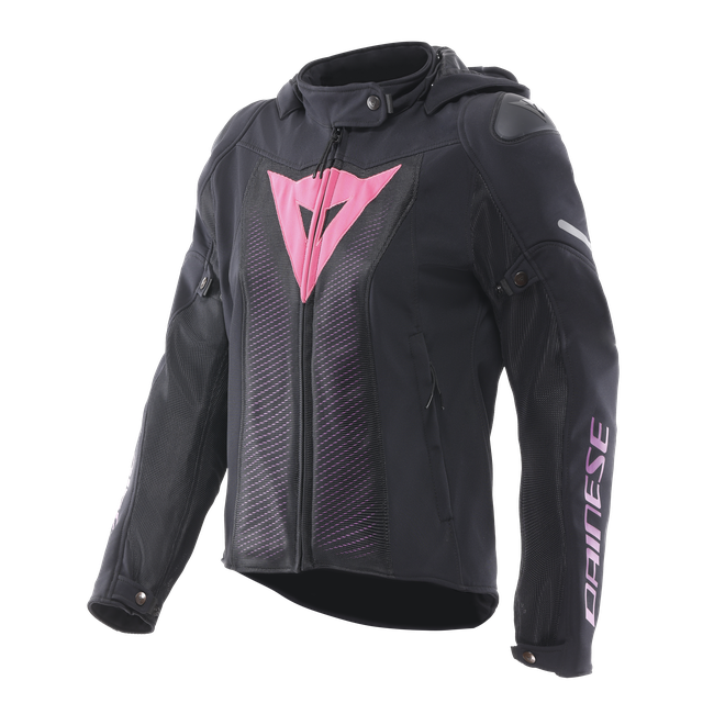 Dainese Women's Black/Pink/Viola - Super Sprint Air Tex - Textile - 44