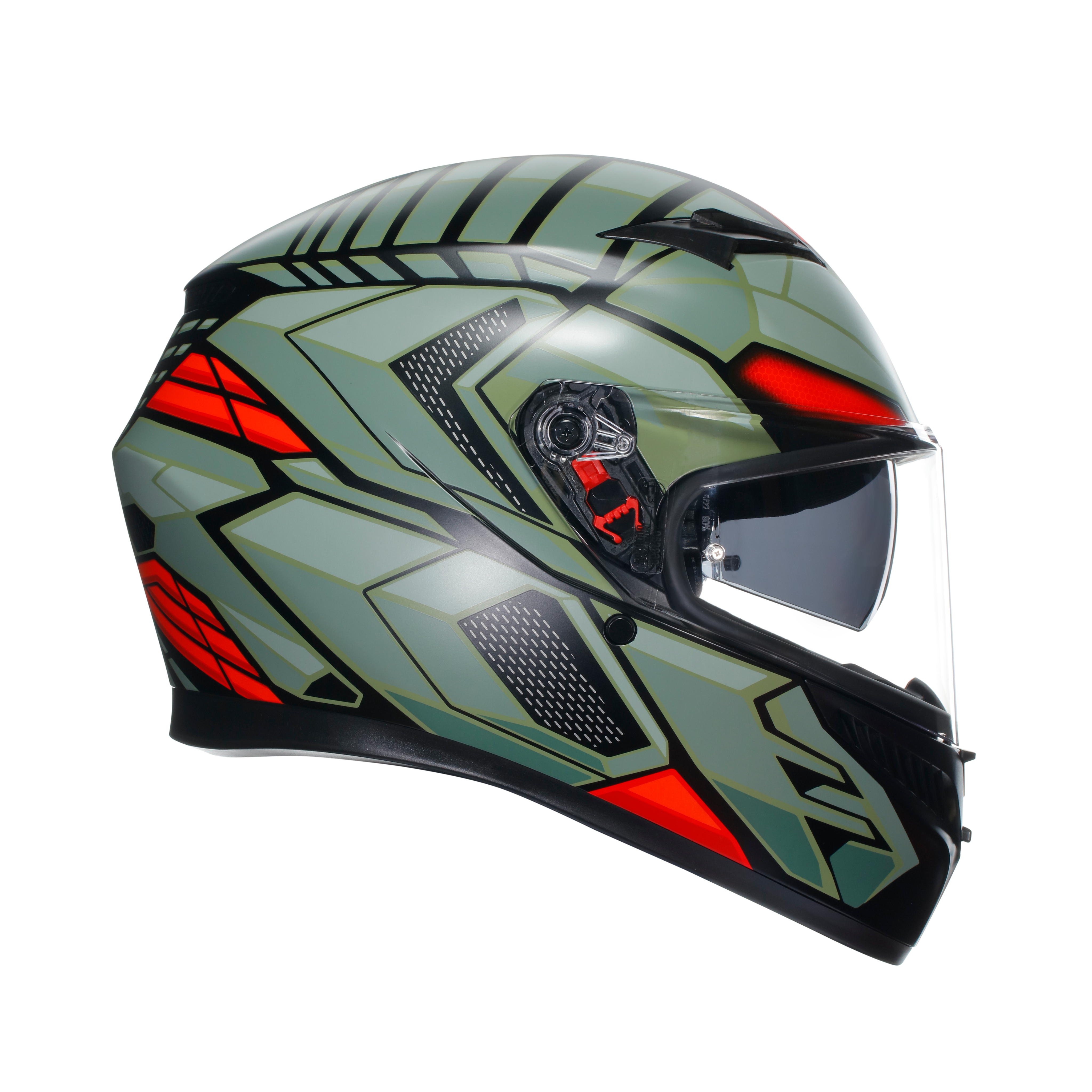 K3 DOT(E2206) - DECEPT MATT BLACK/GREEN/RED -  - 1
