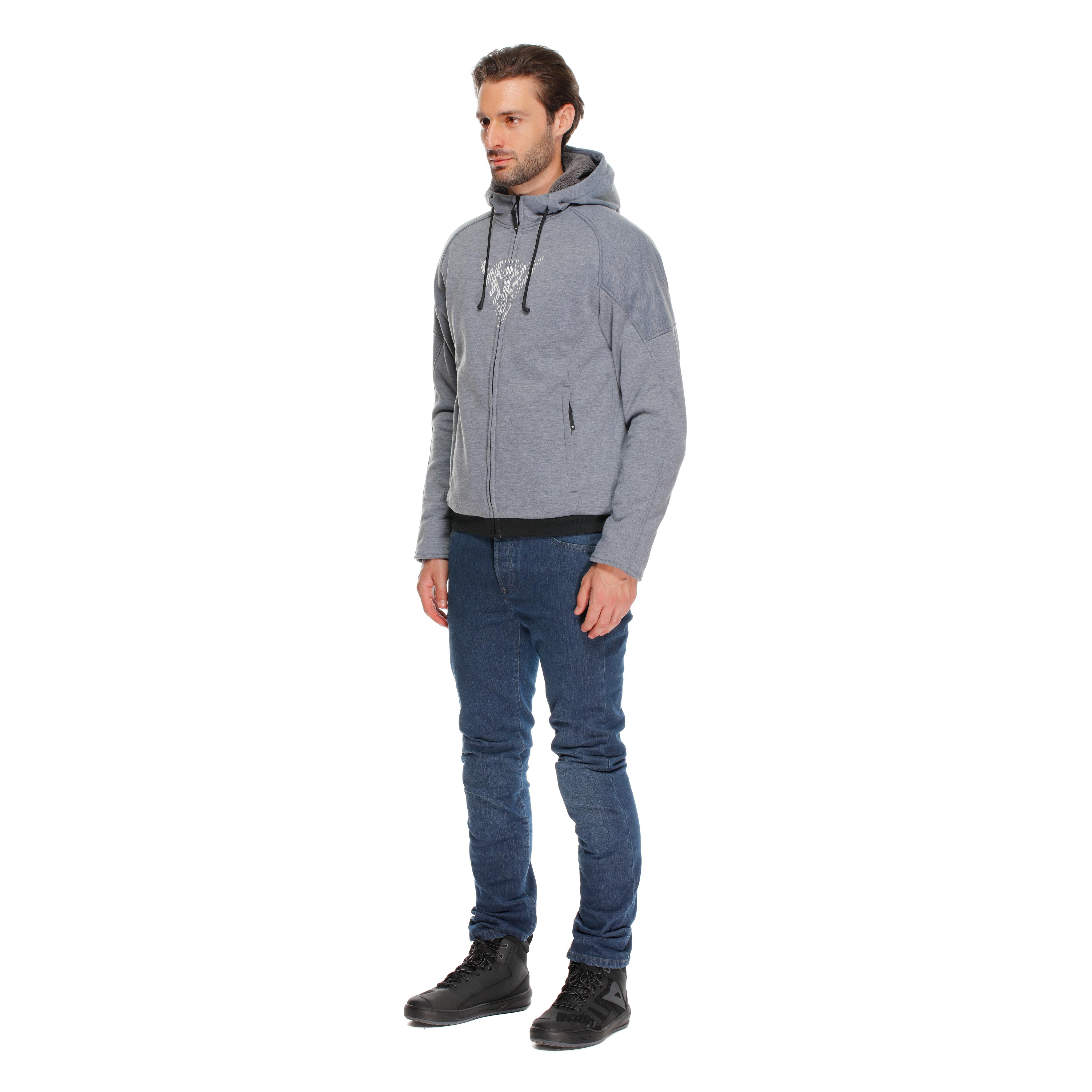 BOVISA - FELPA DA MOTO CON PROTEZIONI UOMO - GREY-MELANGE/BLACK - 10