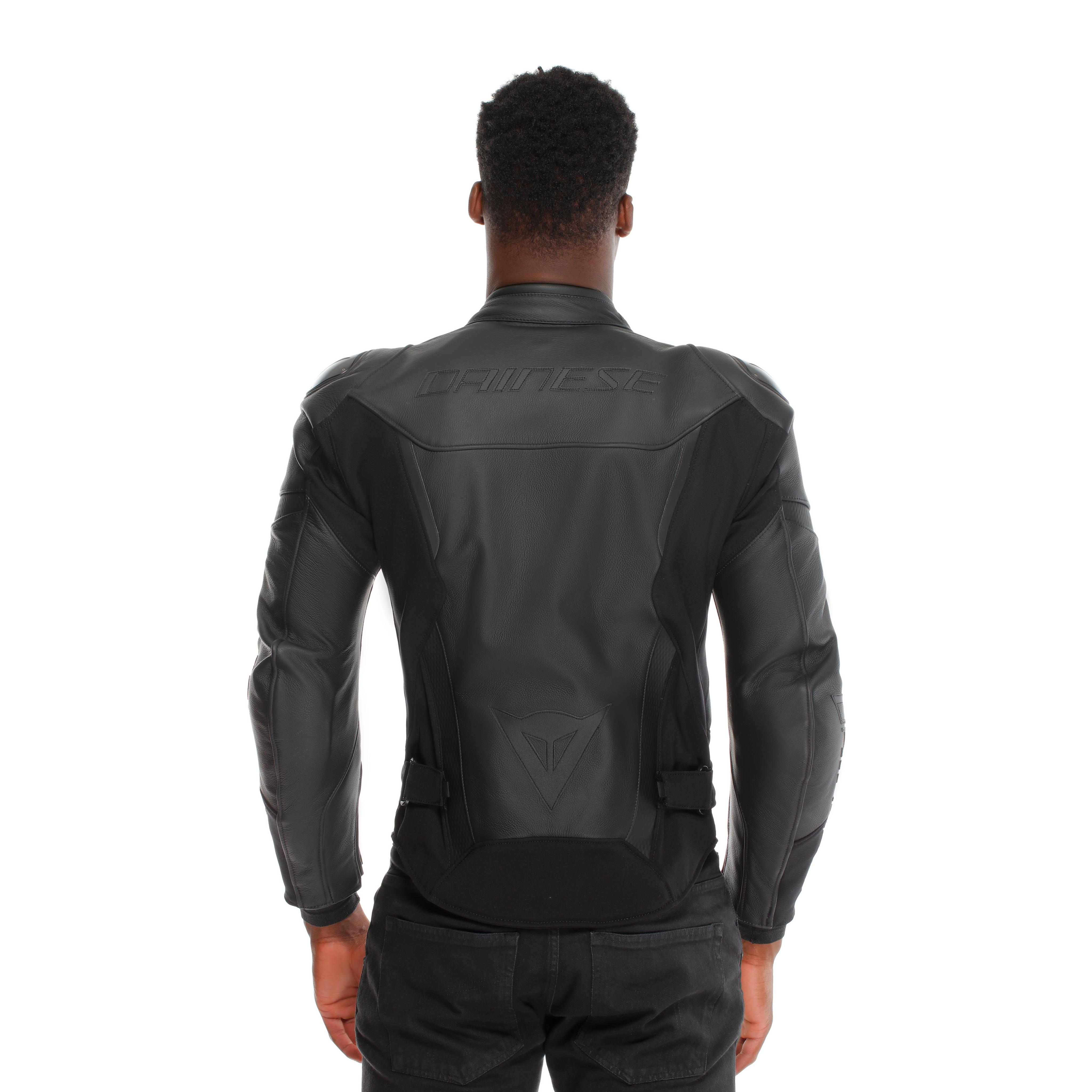 IPERATTIVA - HERREN-MOTORKRADJACKE AUS LEDER UND STOFF - BLACK/BLACK - 5