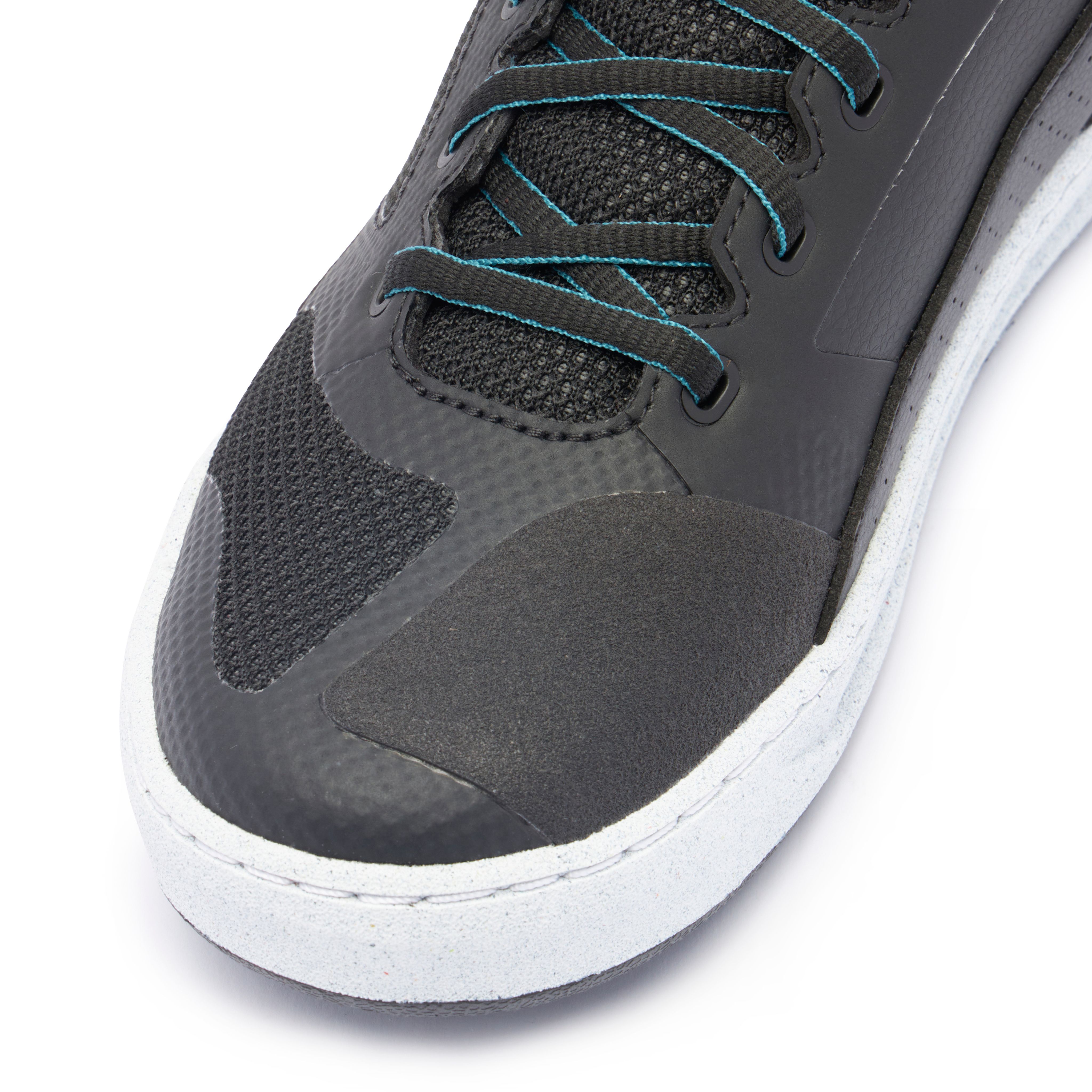 SUBURB AIR - WOMEN'S SUMMER MOTORCYCLE SHOES IN FABRIC - BLACK/WHITE/HARBOR BLUE - 8