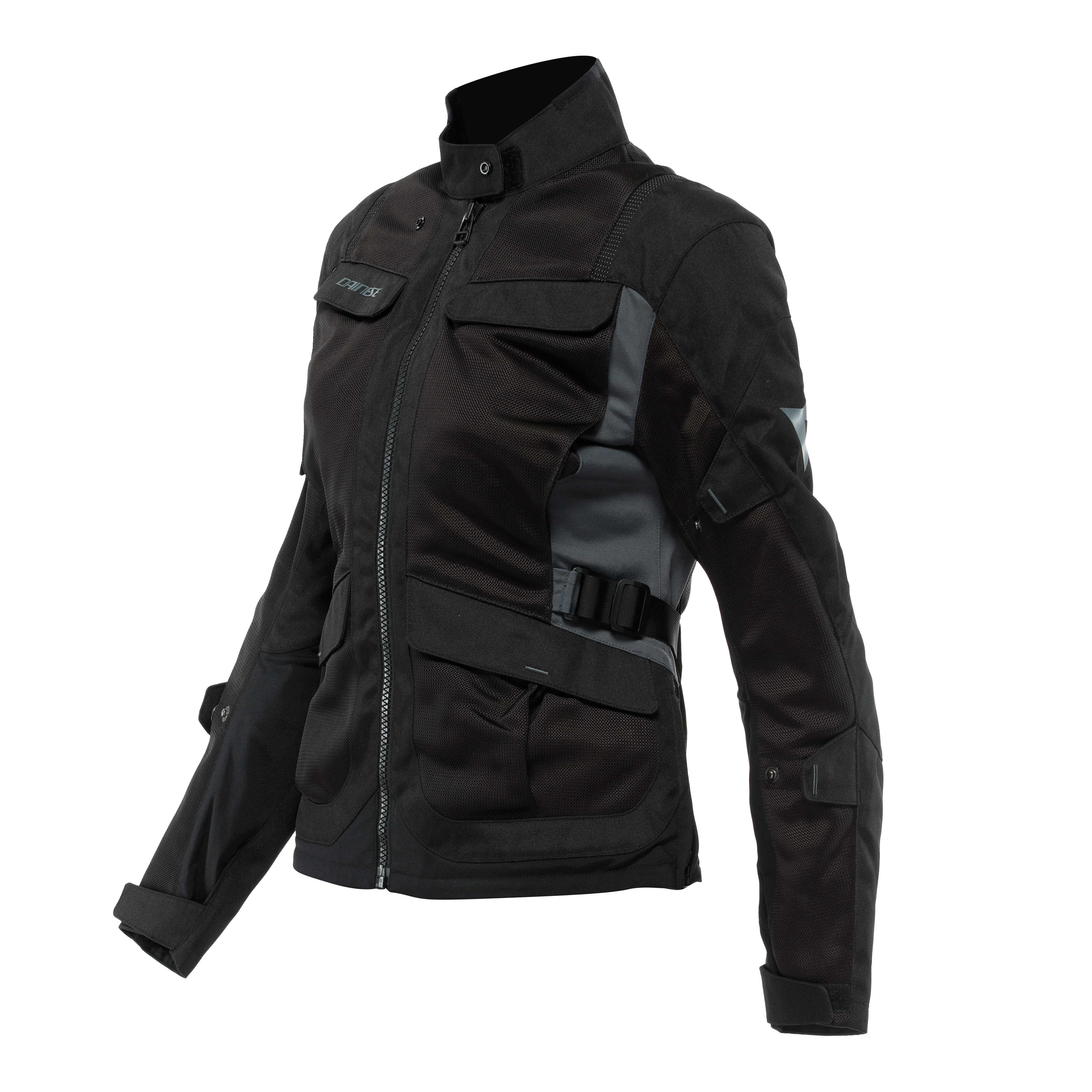 DESERT TEX - WOMEN'S TOURING SUMMER MOTORCYCLE JACKET IN FABRIC - BLACK/BLACK/EBONY - 1