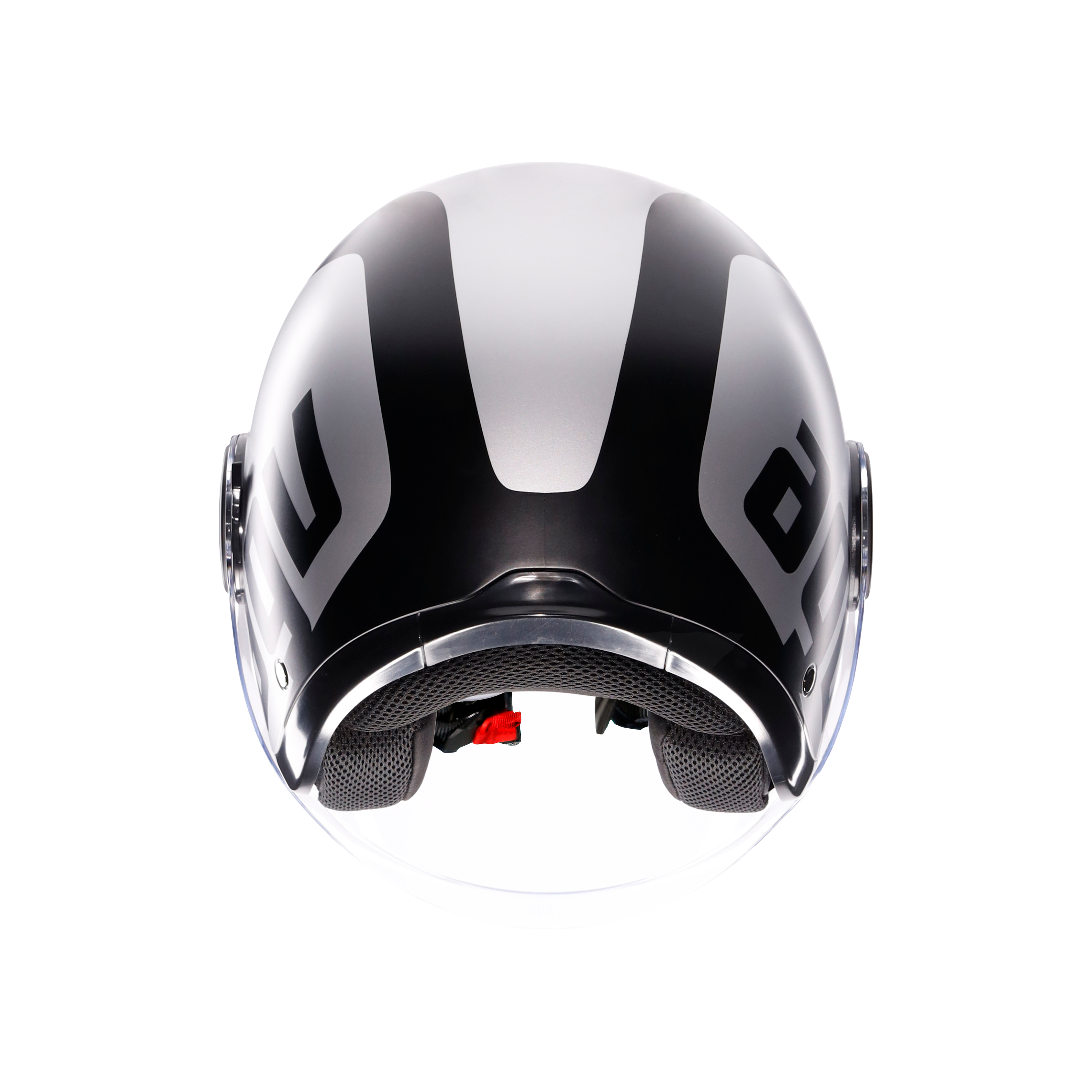 ETERES RIMINI MATT GREY/BLACK - MOTORBIKE OPEN FACE HELMET E2206 -  - 5