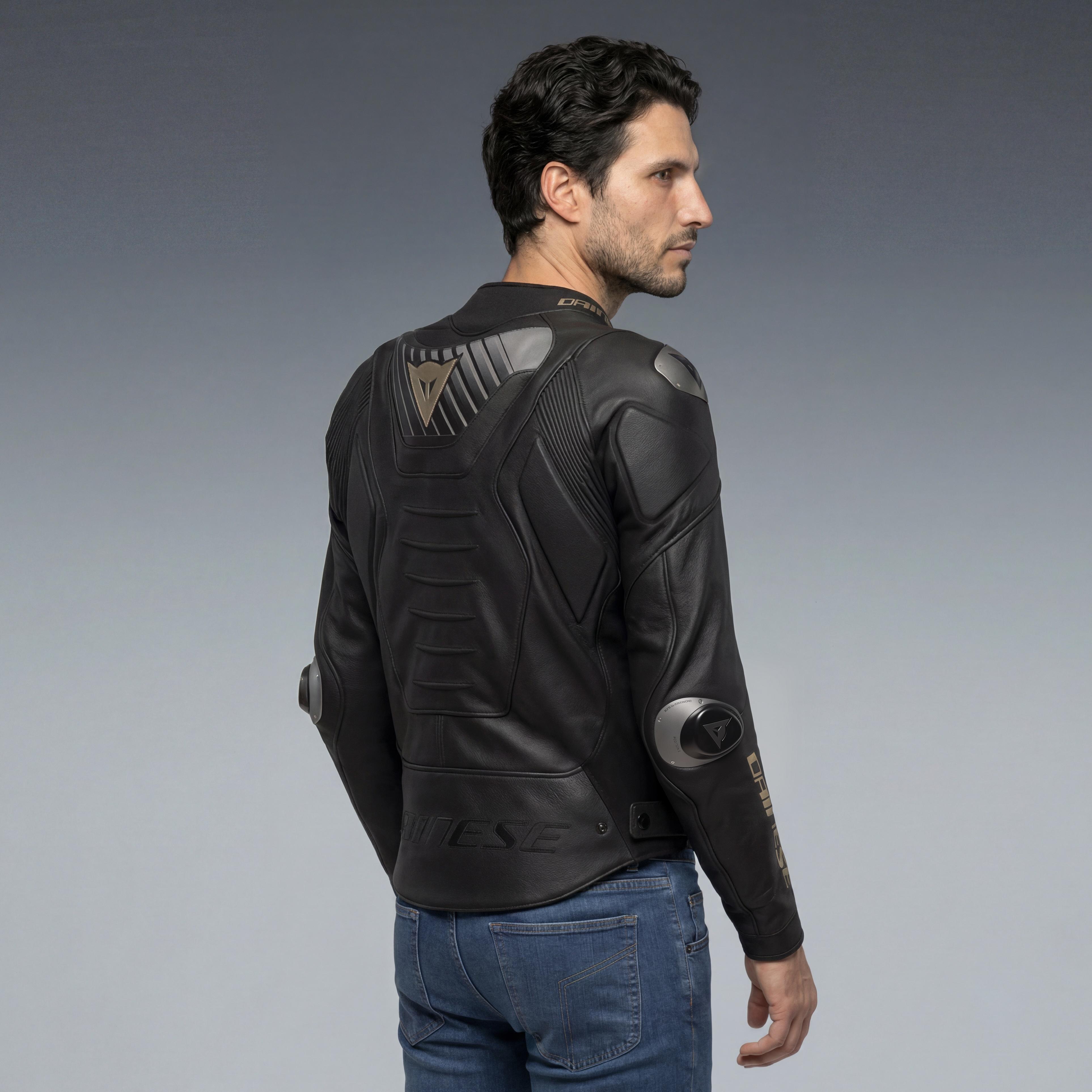 SUPER SPEED 5 LEATHER JACKET - BLACK/BLACK/GOLD - 4