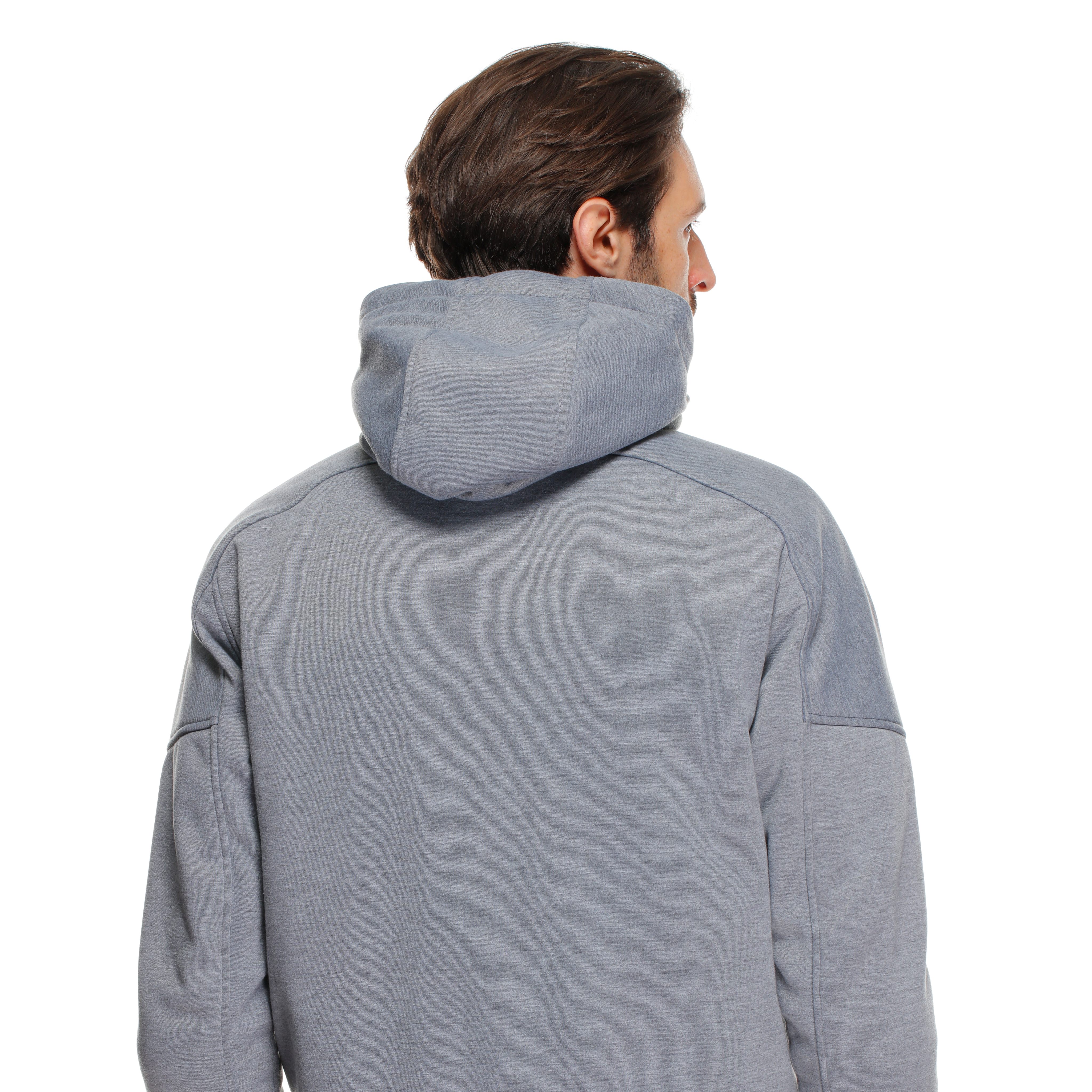 BOVISA - FELPA DA MOTO CON PROTEZIONI UOMO - GREY-MELANGE/BLACK - 4