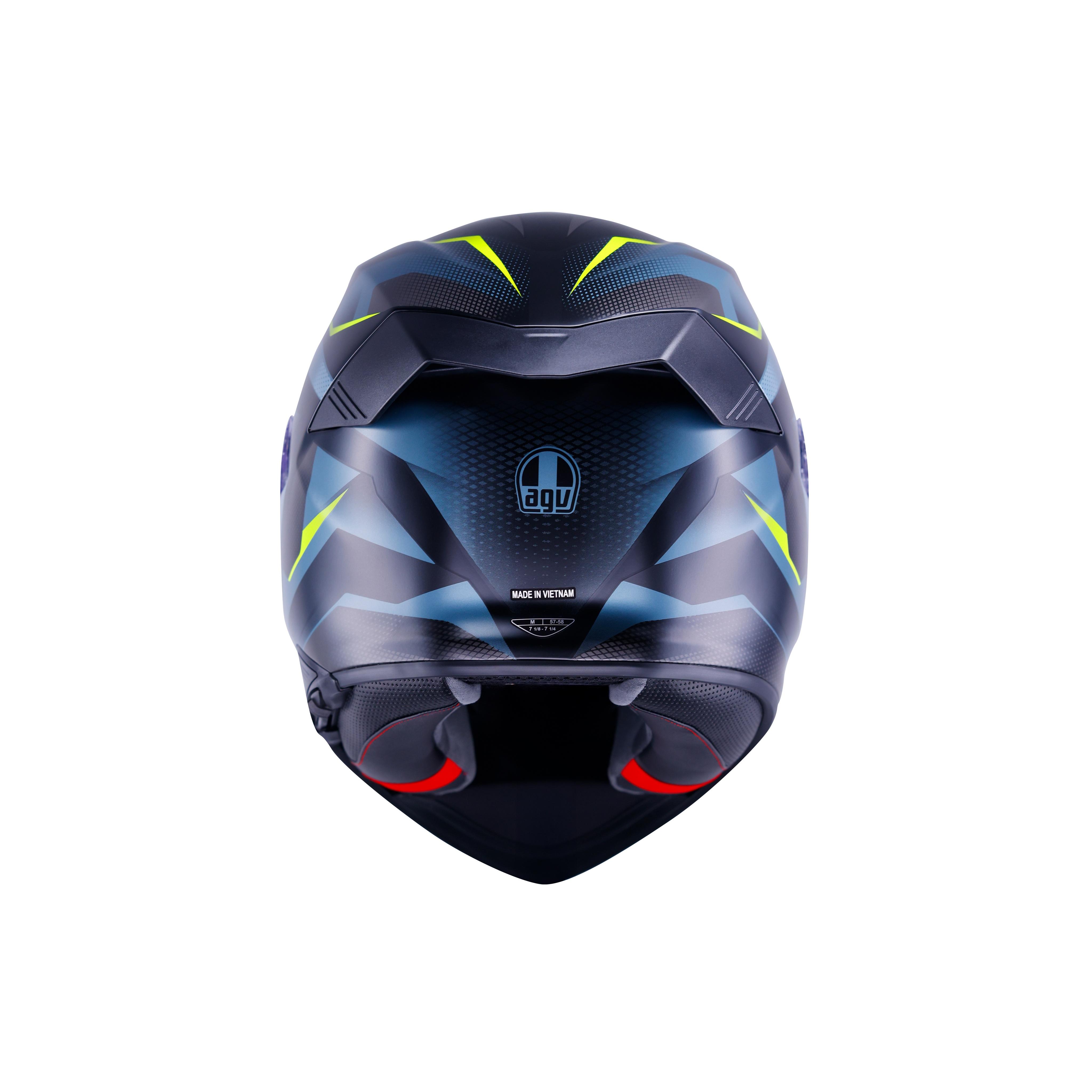 K5 MUNOR MATT BLACK/YELLOW FLUO - FULL-FACE MOTORCYCLE HELMET E2206 -  - 3
