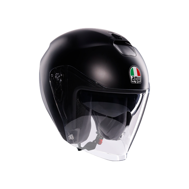 AGV - Irides Mono Matt Black - Casque Moto Jet E2206, Unisex, Taille: Xs