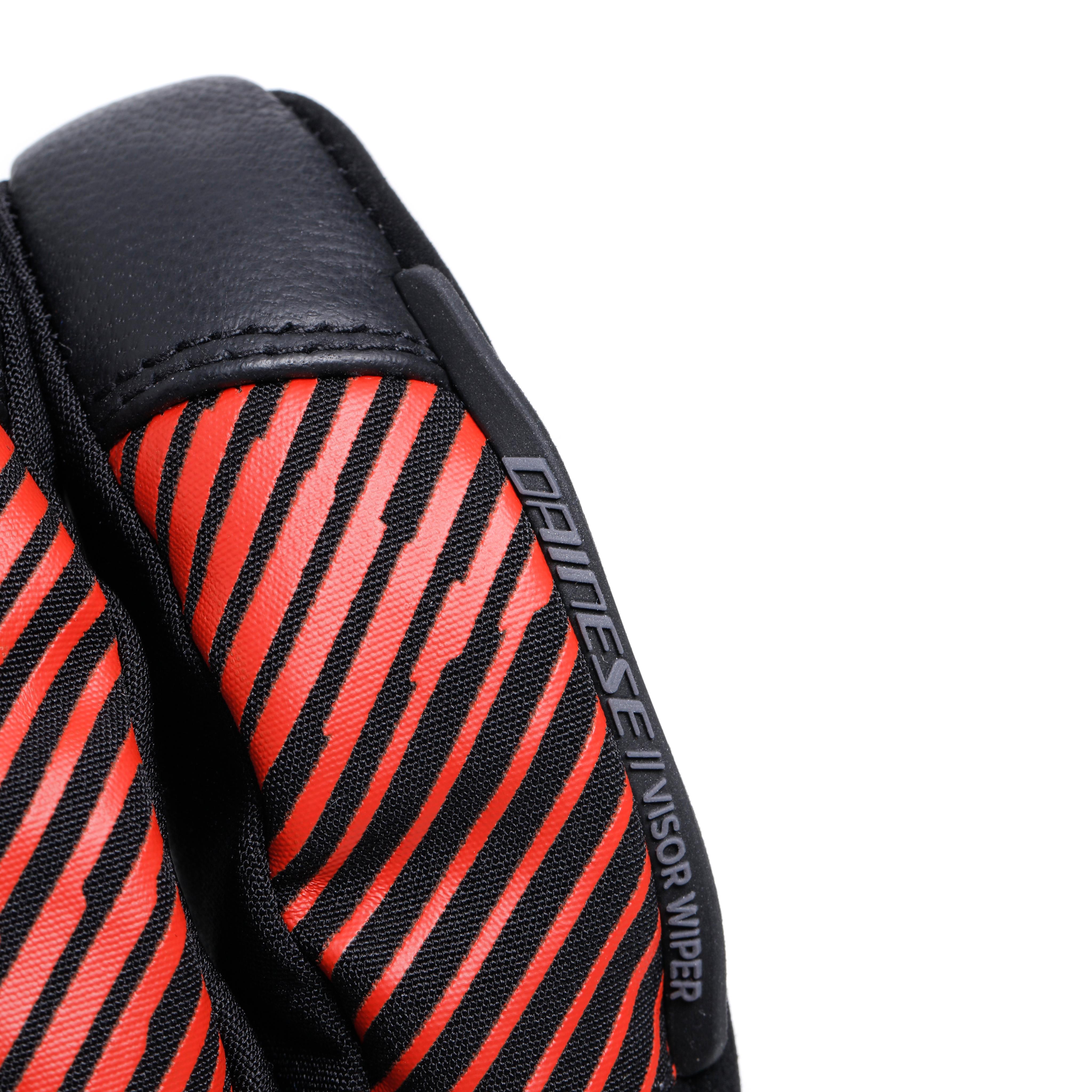 FULMINE D-DRY&reg; - MEN'S WATERPROOF MOTORCYCLE GLOVES - BLACK/BLACK/RED - 9