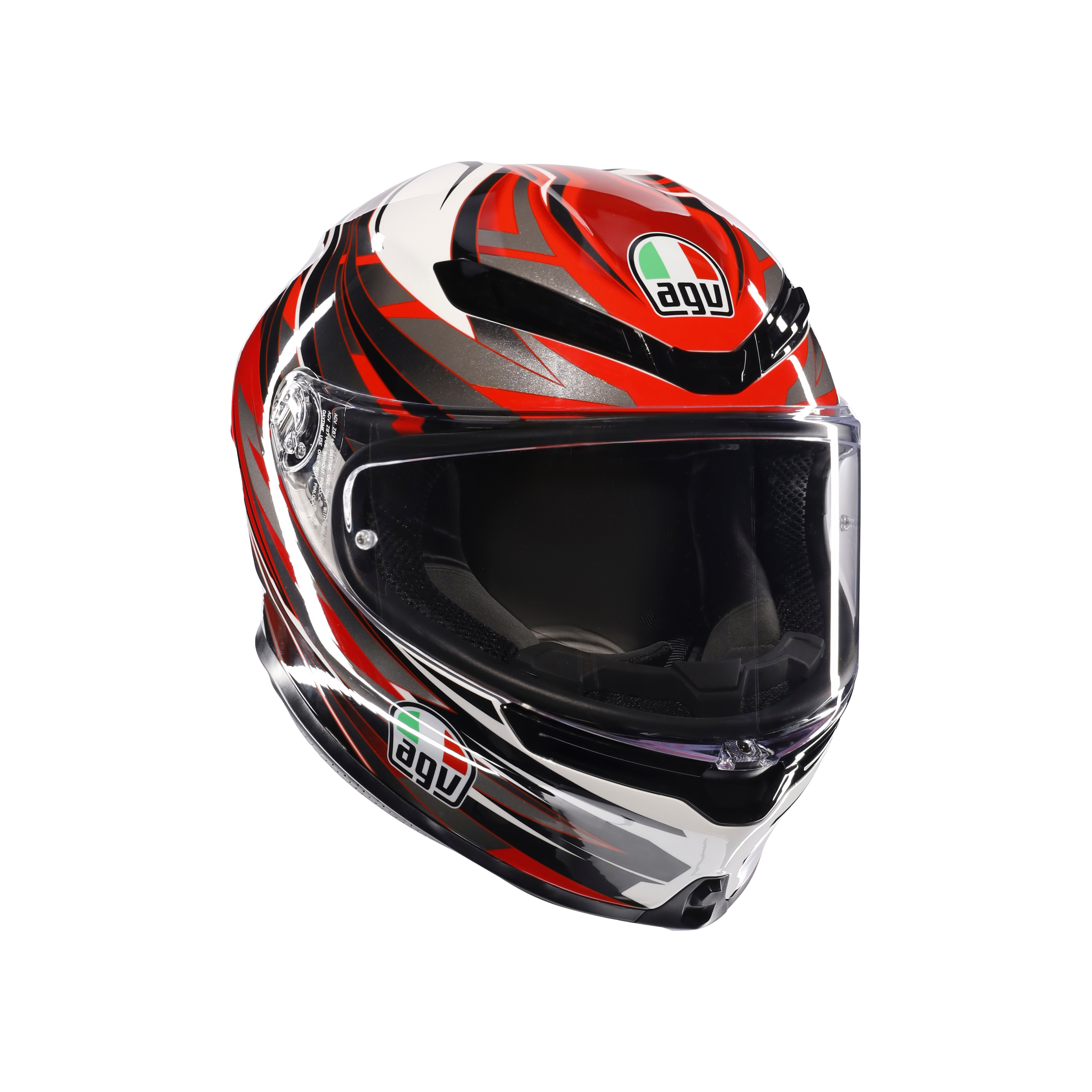 K6 S REEVAL WHITE/RED/GREY - CASQUE MOTO INT&Eacute;GRAL E2206 -  - 6