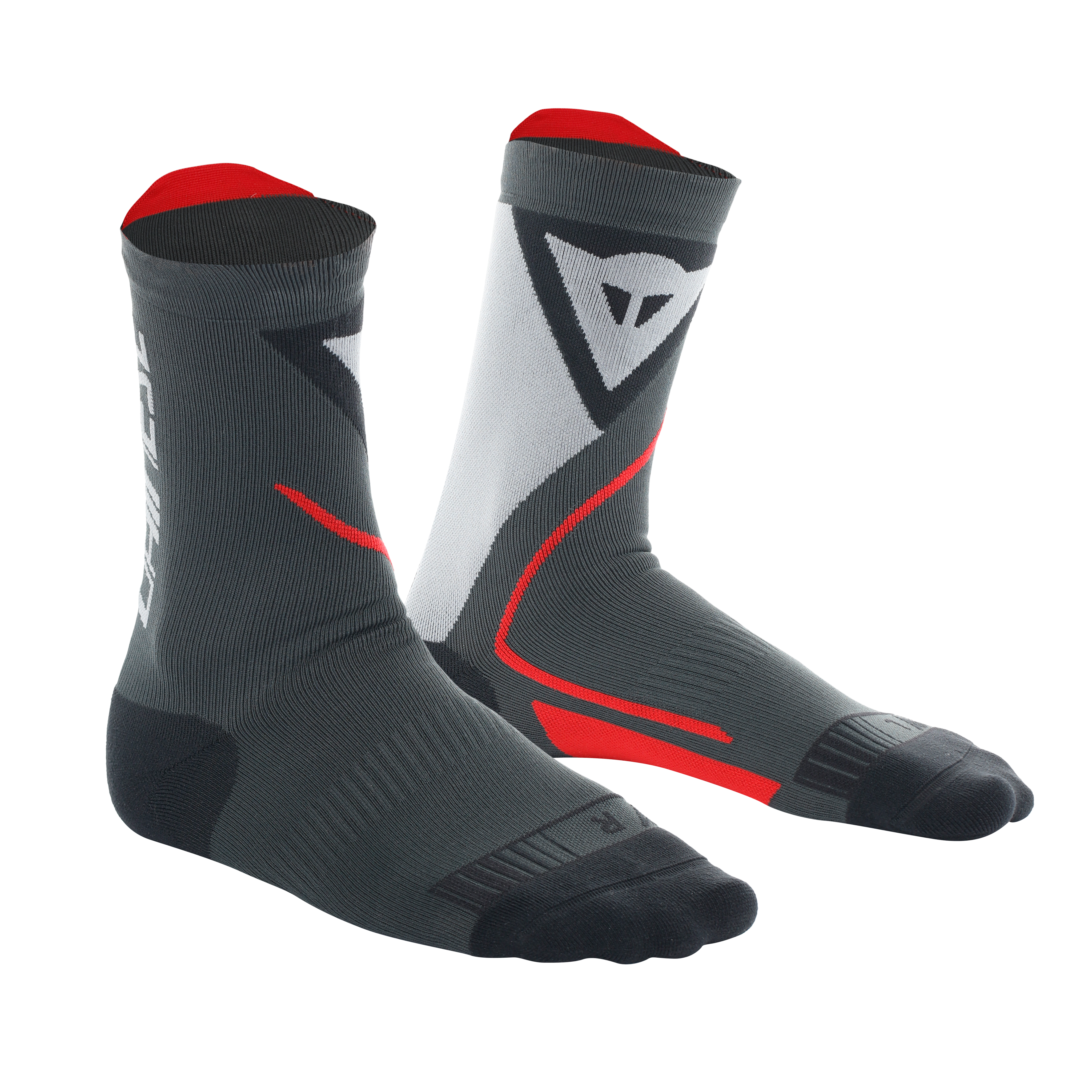 THERMAL MOTORCYCLE MEDIUM SOCKS UNISEX - MID LAYER WINTER - BLACK/RED - 1