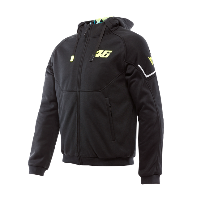 Dainese - Vr46 Hoodie Full Zip - Sweats - Men - Black/yellow-fluo - 58